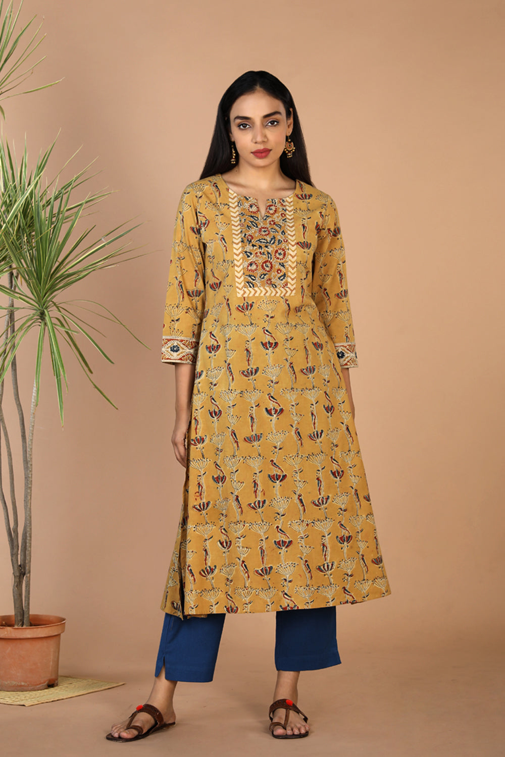 Kalanjali Ethnics Ethnic cotton Kalamakari kurti