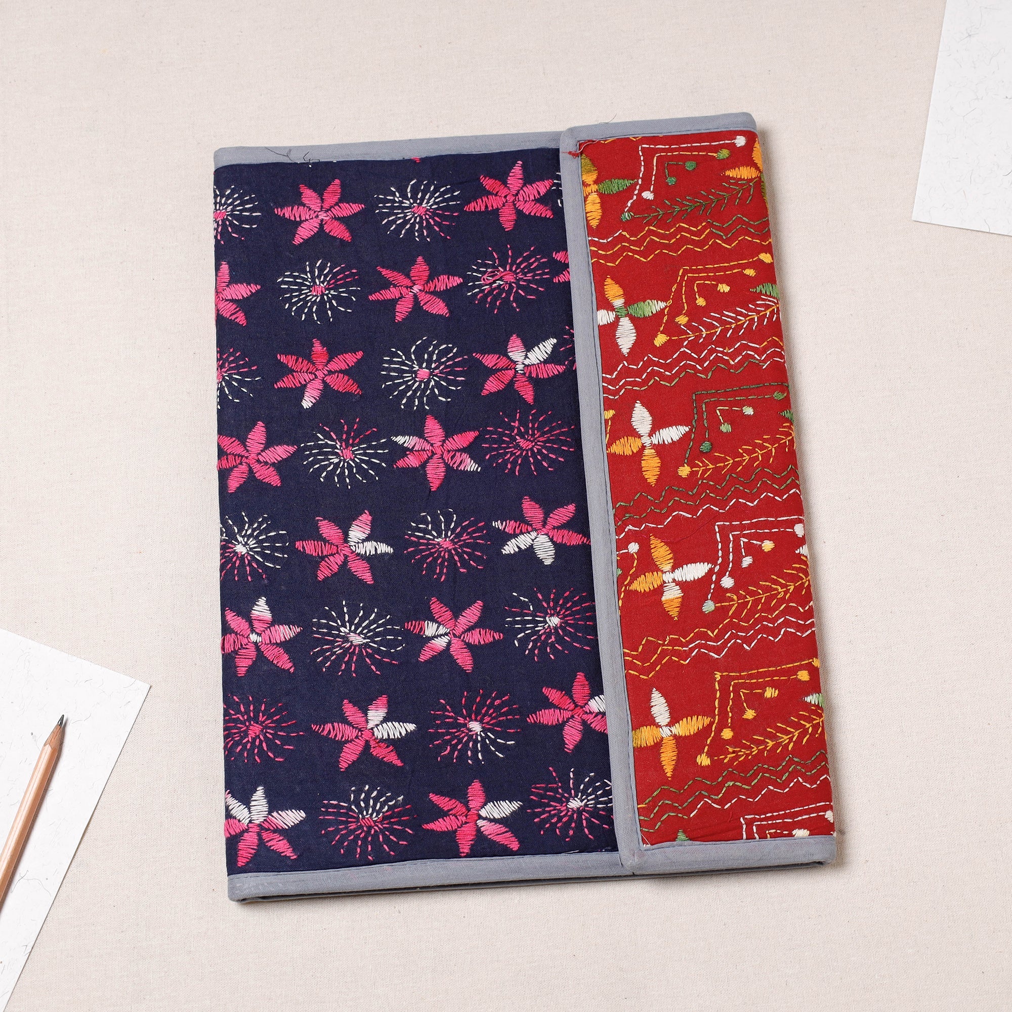 ASALKAAR Bengal Kantha Work Handcrafted File Folder