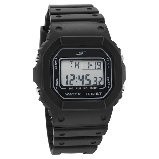 Sonata Hexa Black Digital Dial Polyurethane Strap - view 4