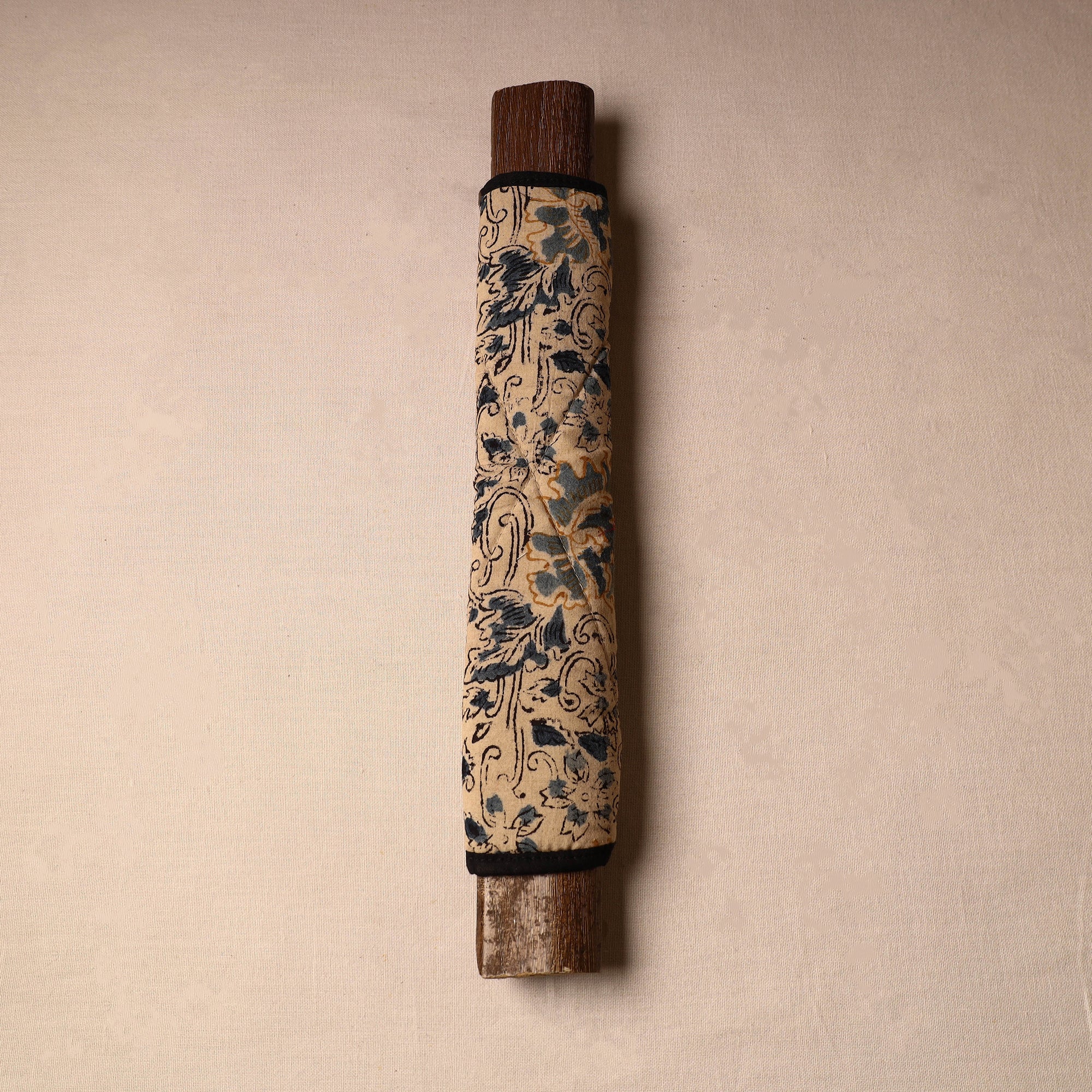 JALPARI Black - Kalamkari Block Printed Handmade Fridge Handle Cover 17