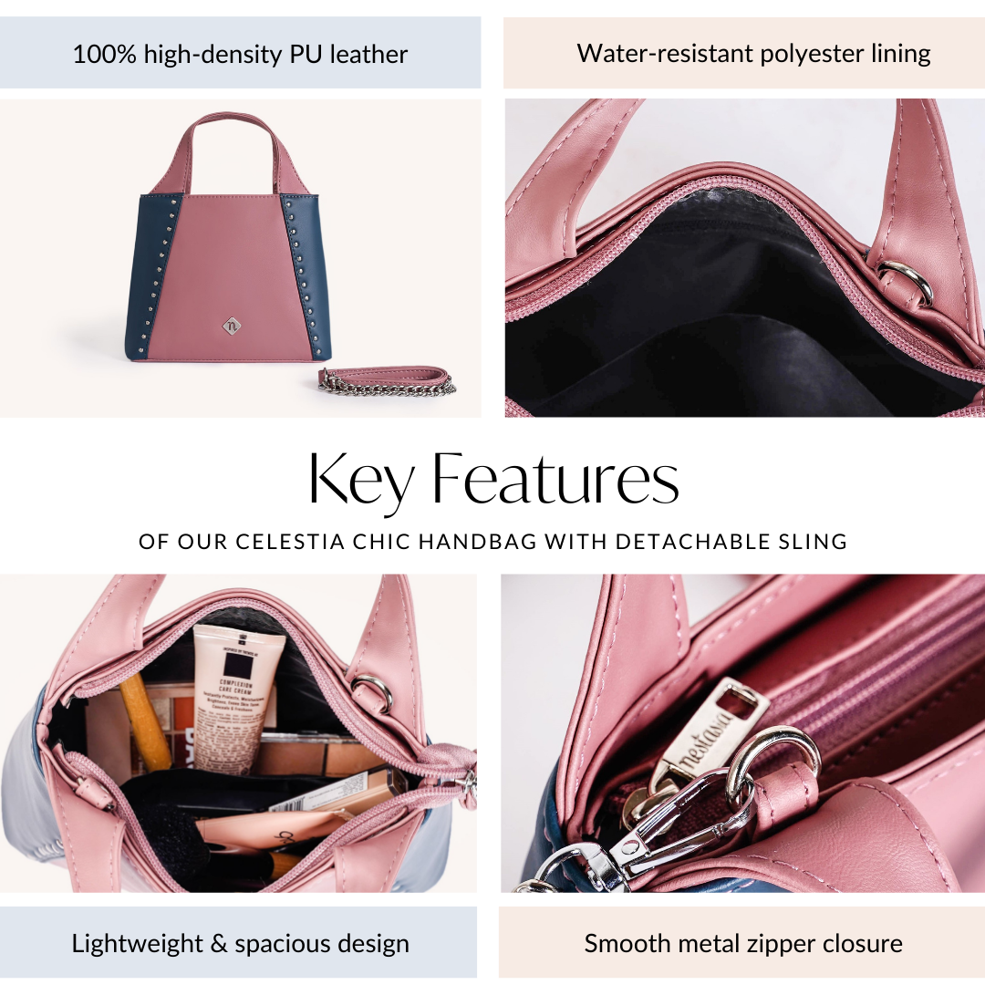 Nestasia Celestia Chic Handbag With Detachable Sling - view 5