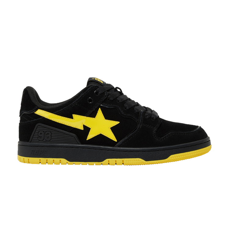 BAPE A Bathing Ape Sk8 Sta Black Electric Yellow