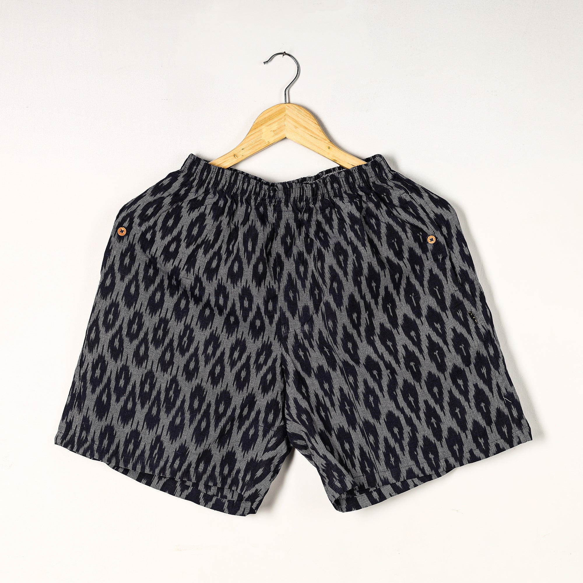 Unisex boxer shorts – ITOKRI CASUALS Black - Pochampally Ikat Cotton Unisex Boxer/Shorts