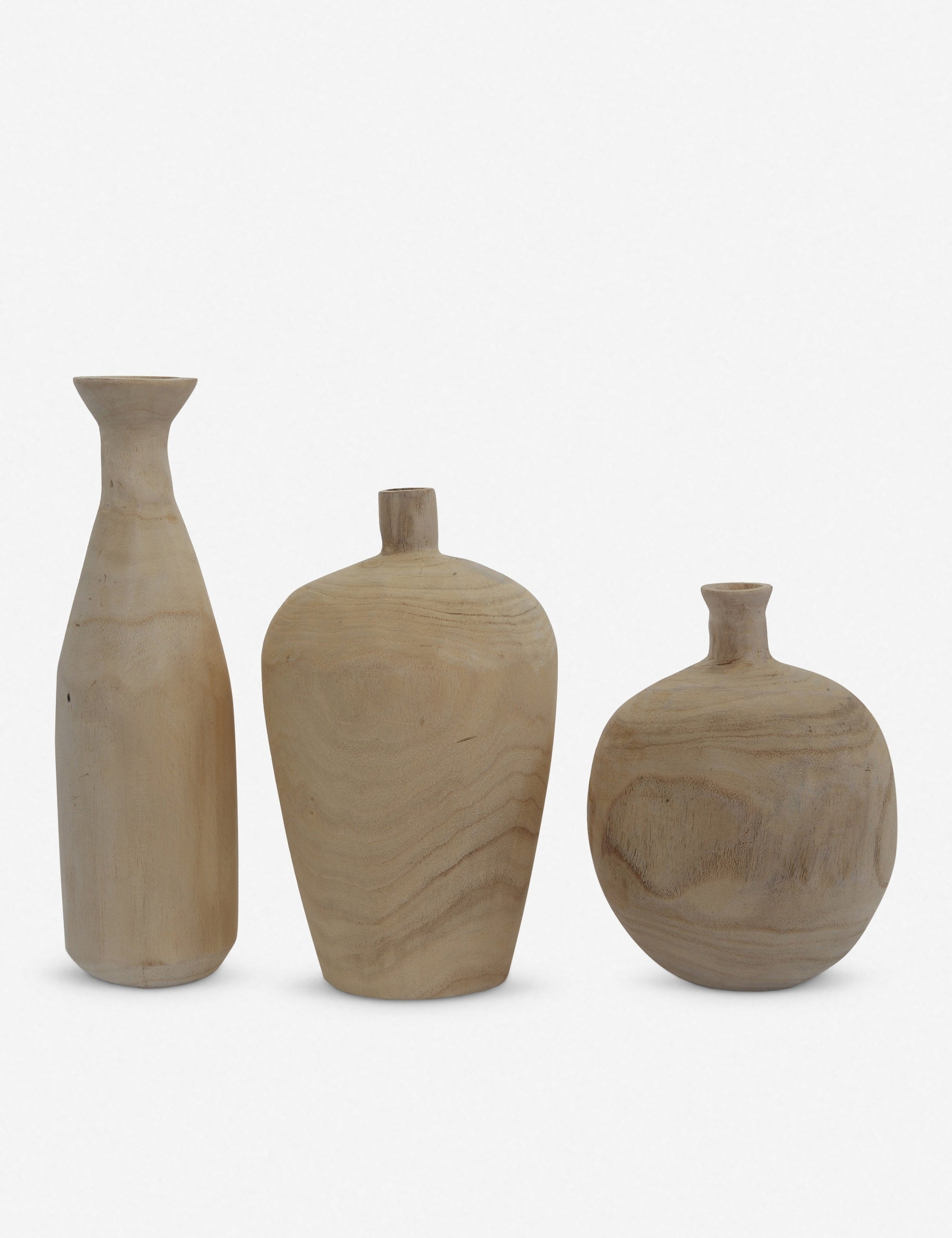 Lulu and Georgia Charlynn Wood Vases (Set of 3)
