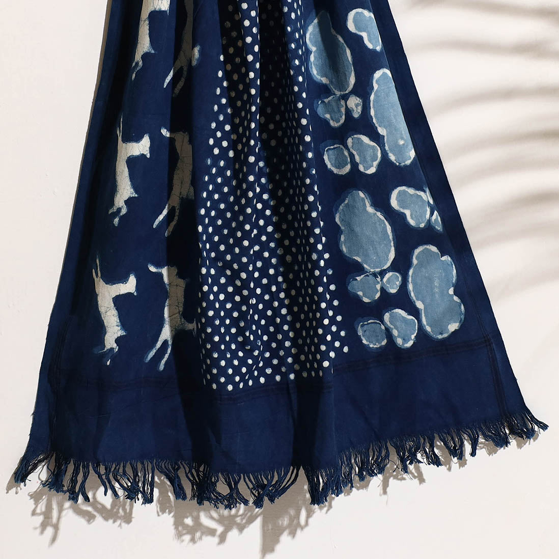 BINDAAS UNLIMITED Blue - Bindaas Block Printed Handloom Cotton Towel - view 2