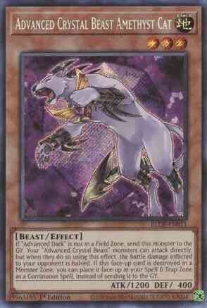 Yu-Gi-Oh! Advanced Crystal Beast Amethyst Cat - BLCR-EN011 - Secret Rare - 1st Edition