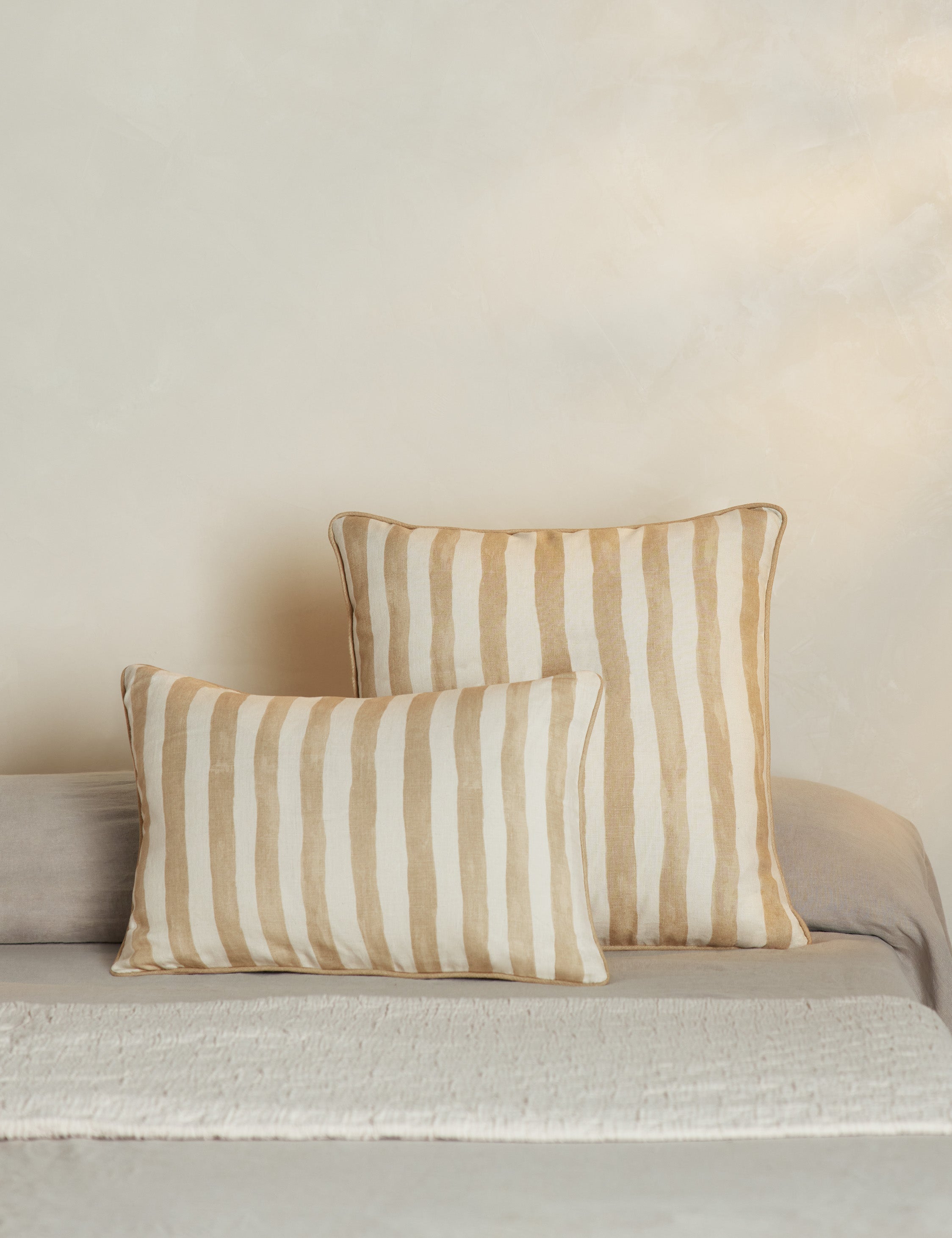 Lulu and Georgia Painterly Stripe Linen Pillow by Sarah Sherman Samuel