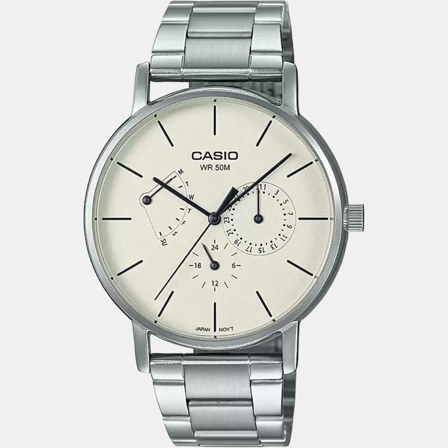 Casio Enticer Men Quartz Silver Dial Chronograph Stainless Steel Watch A1840 - view 2