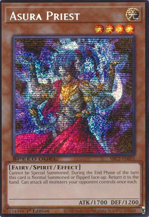 Yu-Gi-Oh! Asura Priest - SBC2-ENI05 - Prismatic Secret Rare - 1st Edition