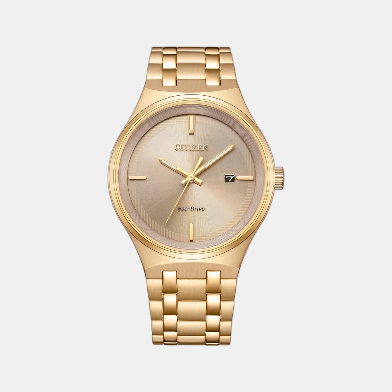 Citizen Axiom Rose Gold Dial Analog Stainless Steel Watch BM7653-50Q