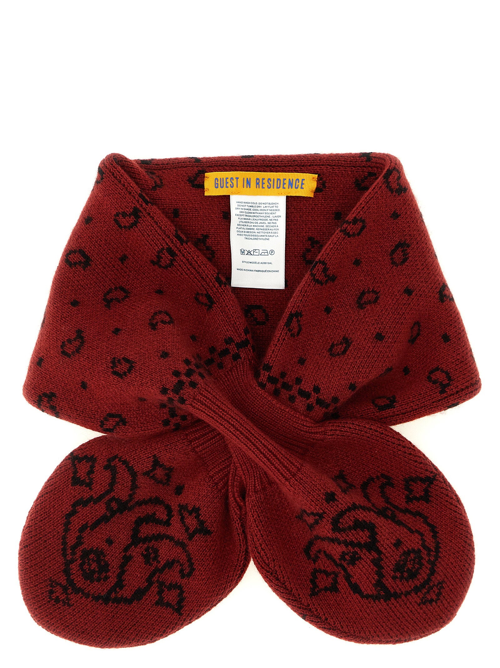 Guest In Residence Bandana Bowtie Scarf – 70% wool 30% cachemire