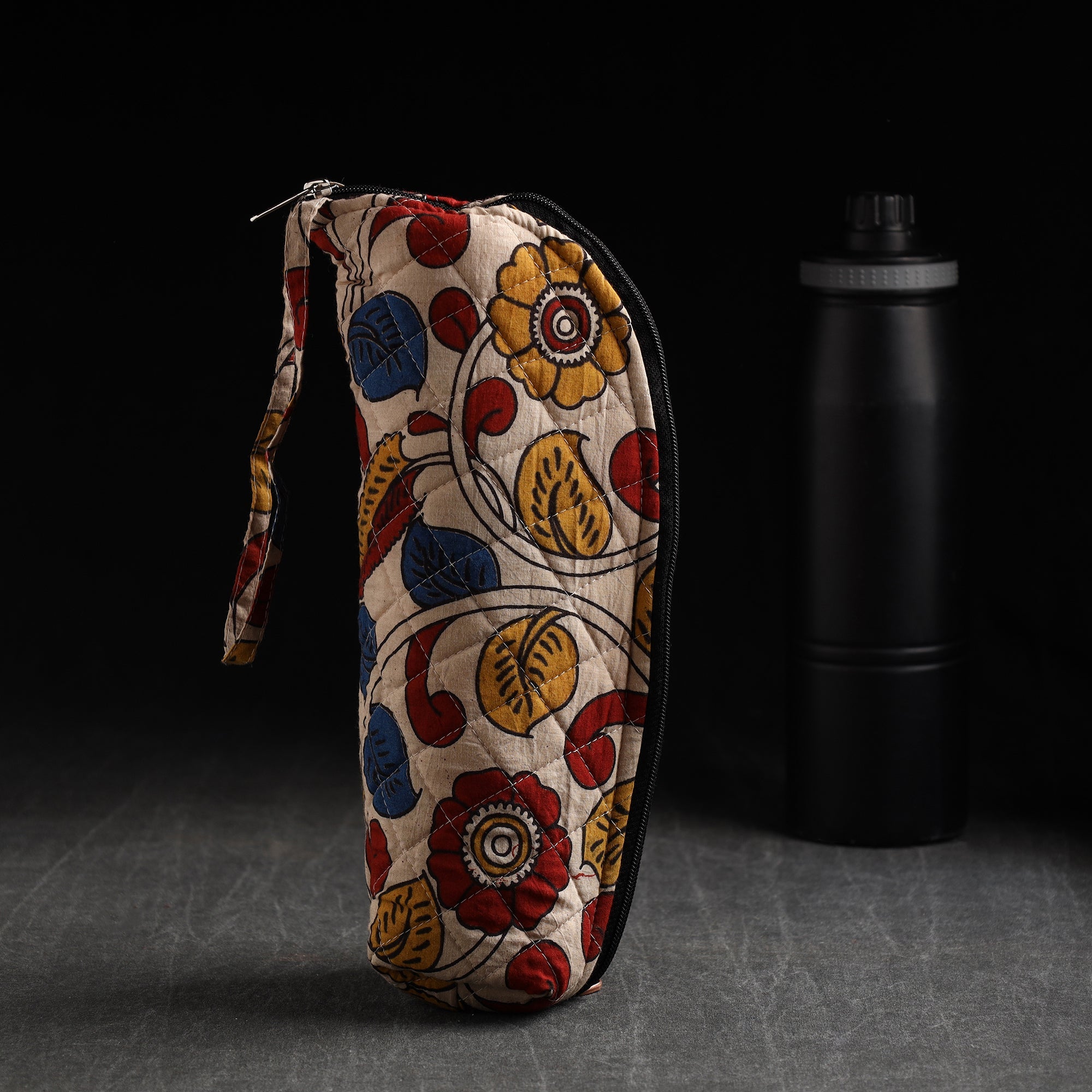 JALPARI Beige - Handmade Cotton 1L Water Bottle Cover 03