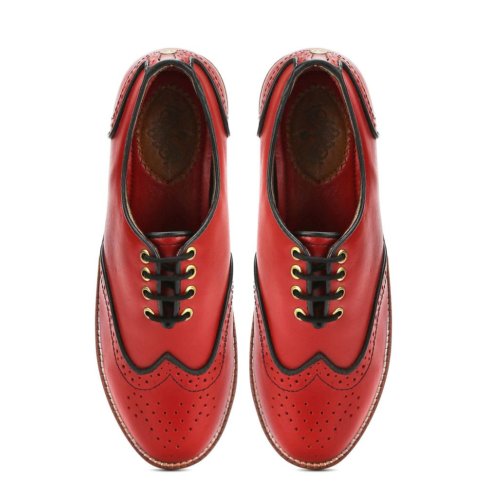Banjaaran India Core Brogue's Women – Crimson (discontinued) - view 2
