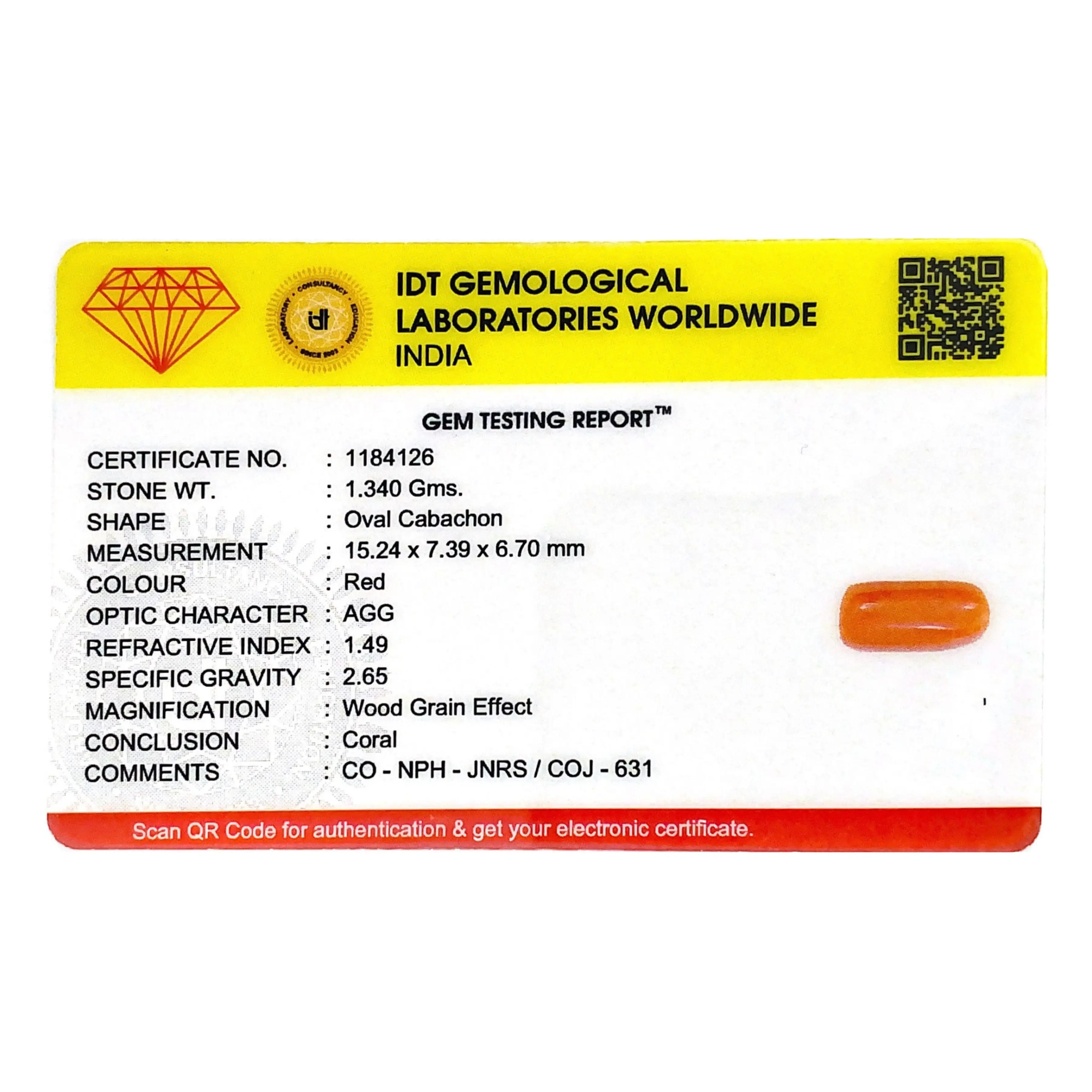 Pramogh Red Coral - 6.7 Carat - view 4