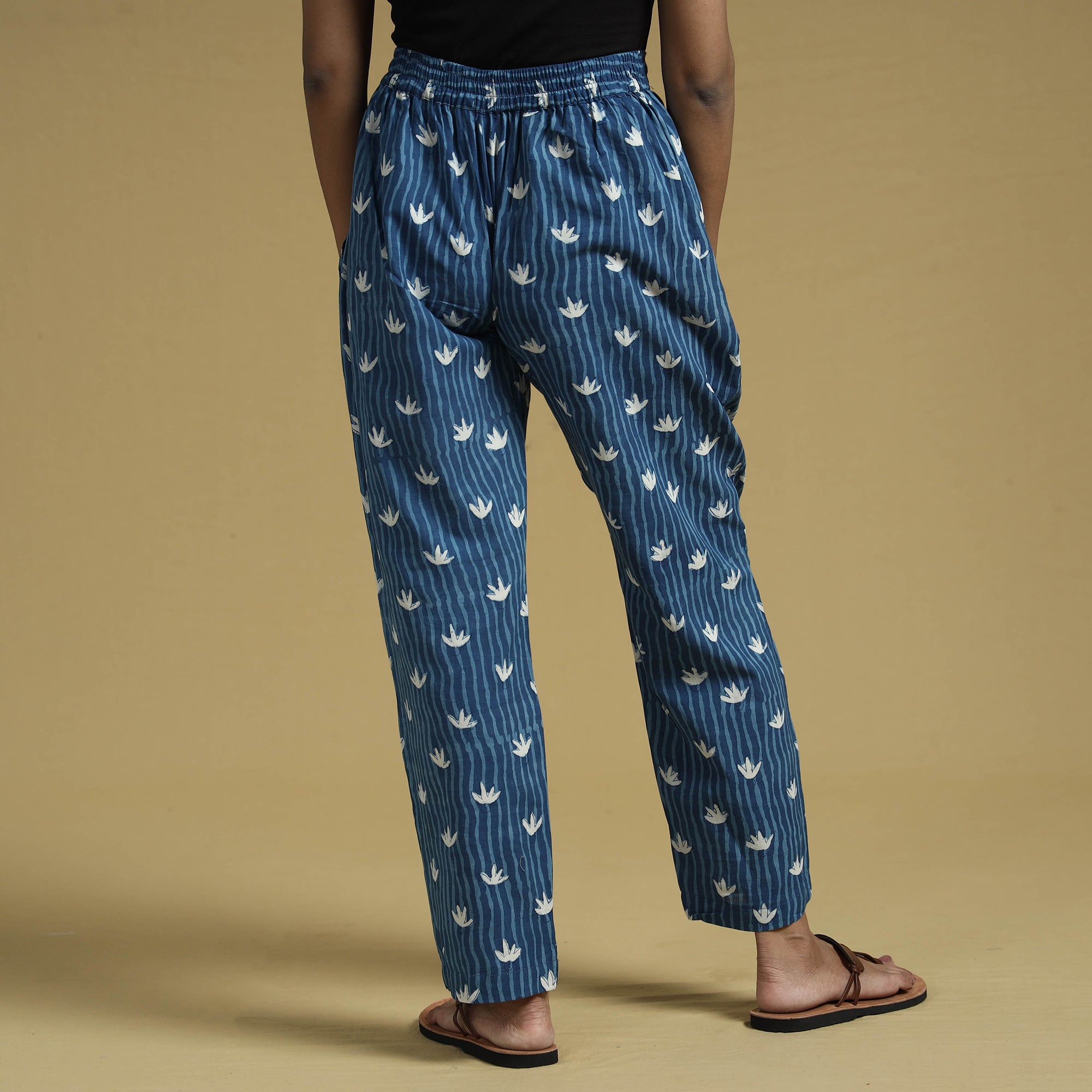 ITOKRI CASUALS Blue - Dabu Block Printing Cotton Pant - view 6