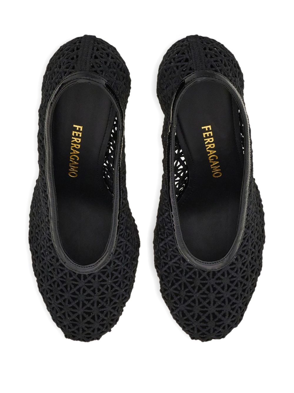 Ferragamo 90mm macramé pumps - view 3