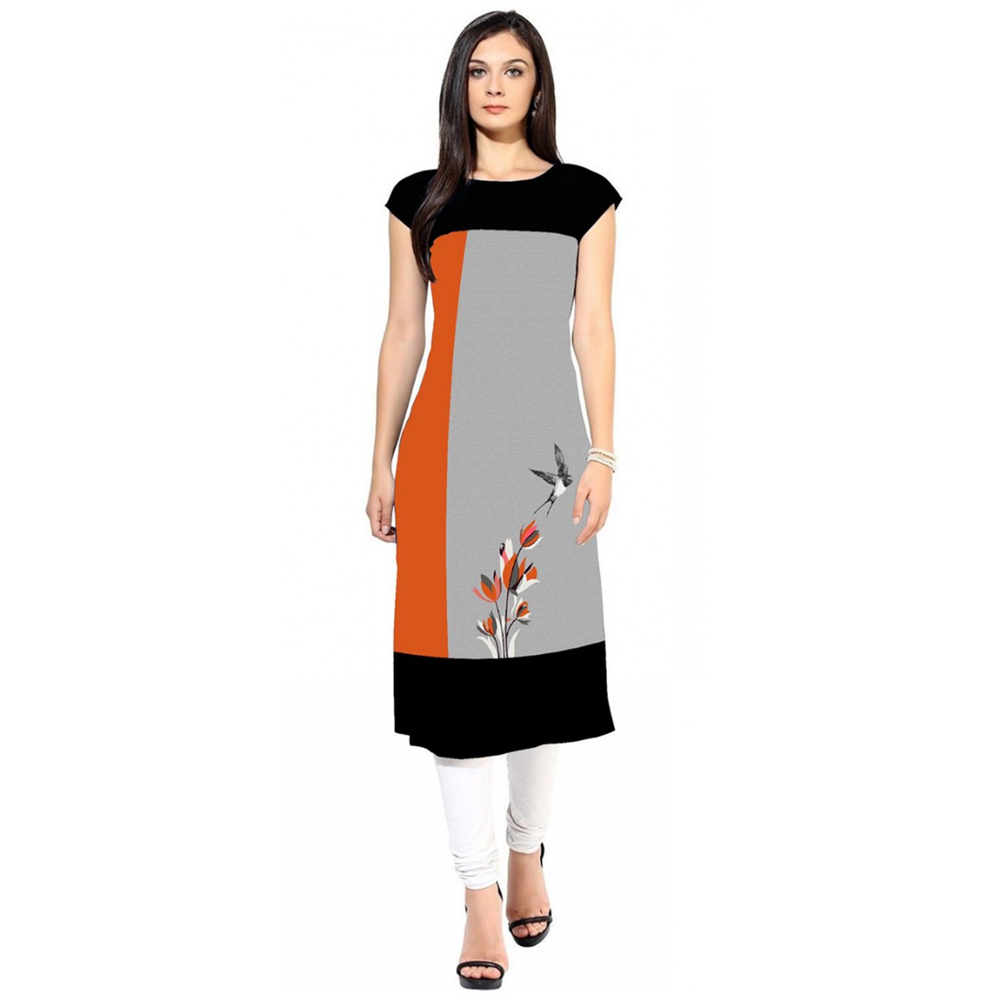 Peachmode Seller Casual Printed Crepe Kurti - Pack of 3 - view 4
