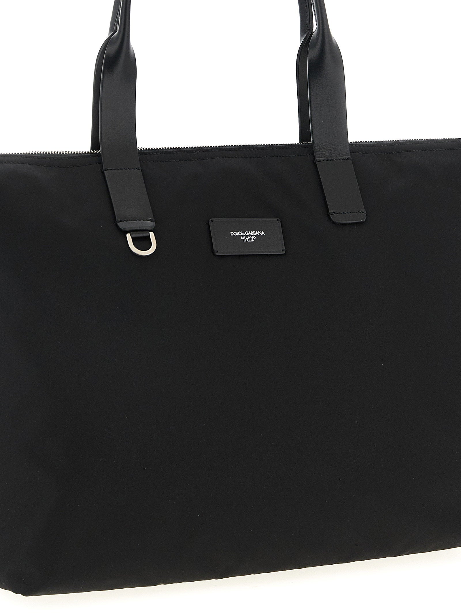 Dolce & Gabbana Media Logo Patch Shopping Bag - view 3