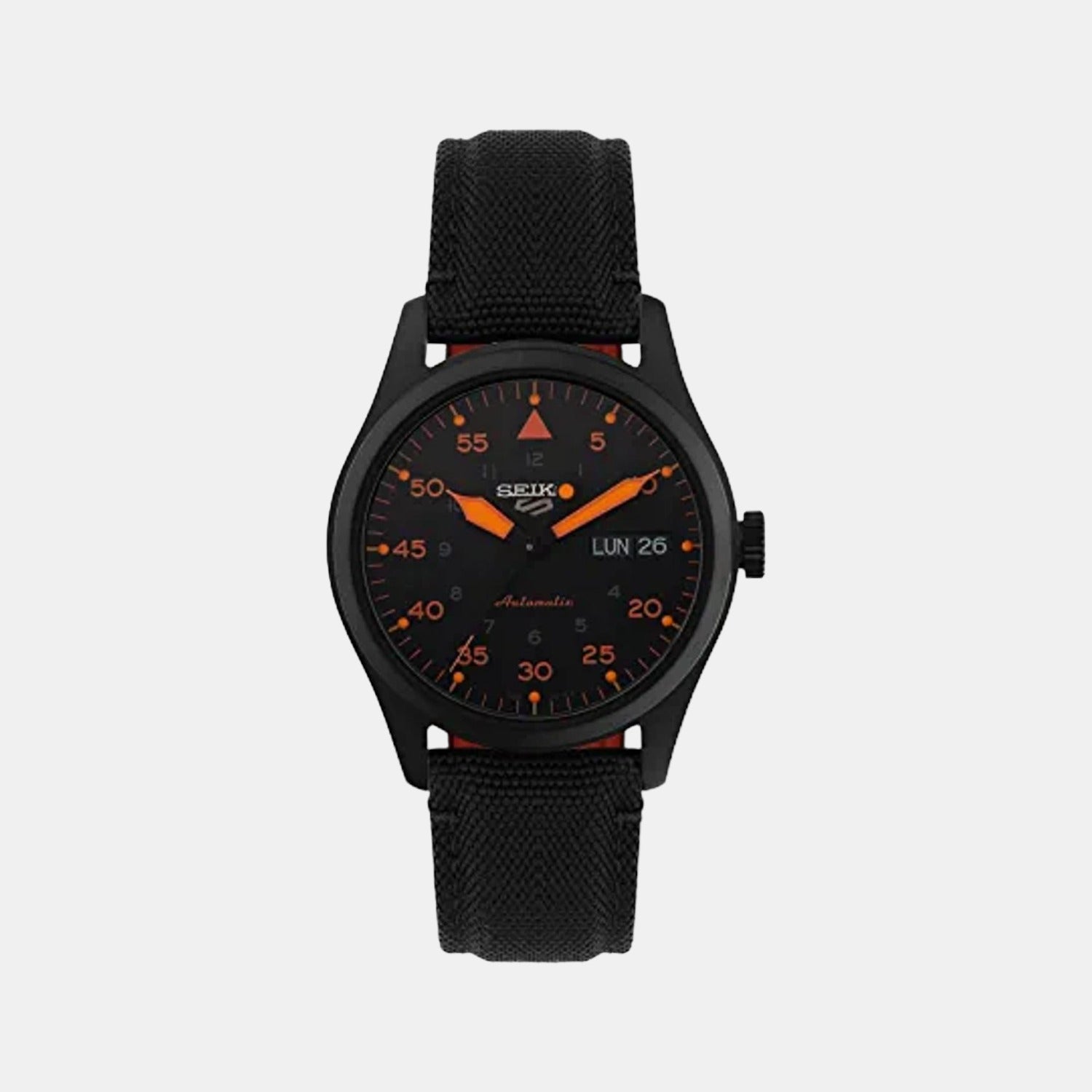 Seiko 5 Sports Men Automatic Black Dial Analog Nylon Watch SRPH33K1