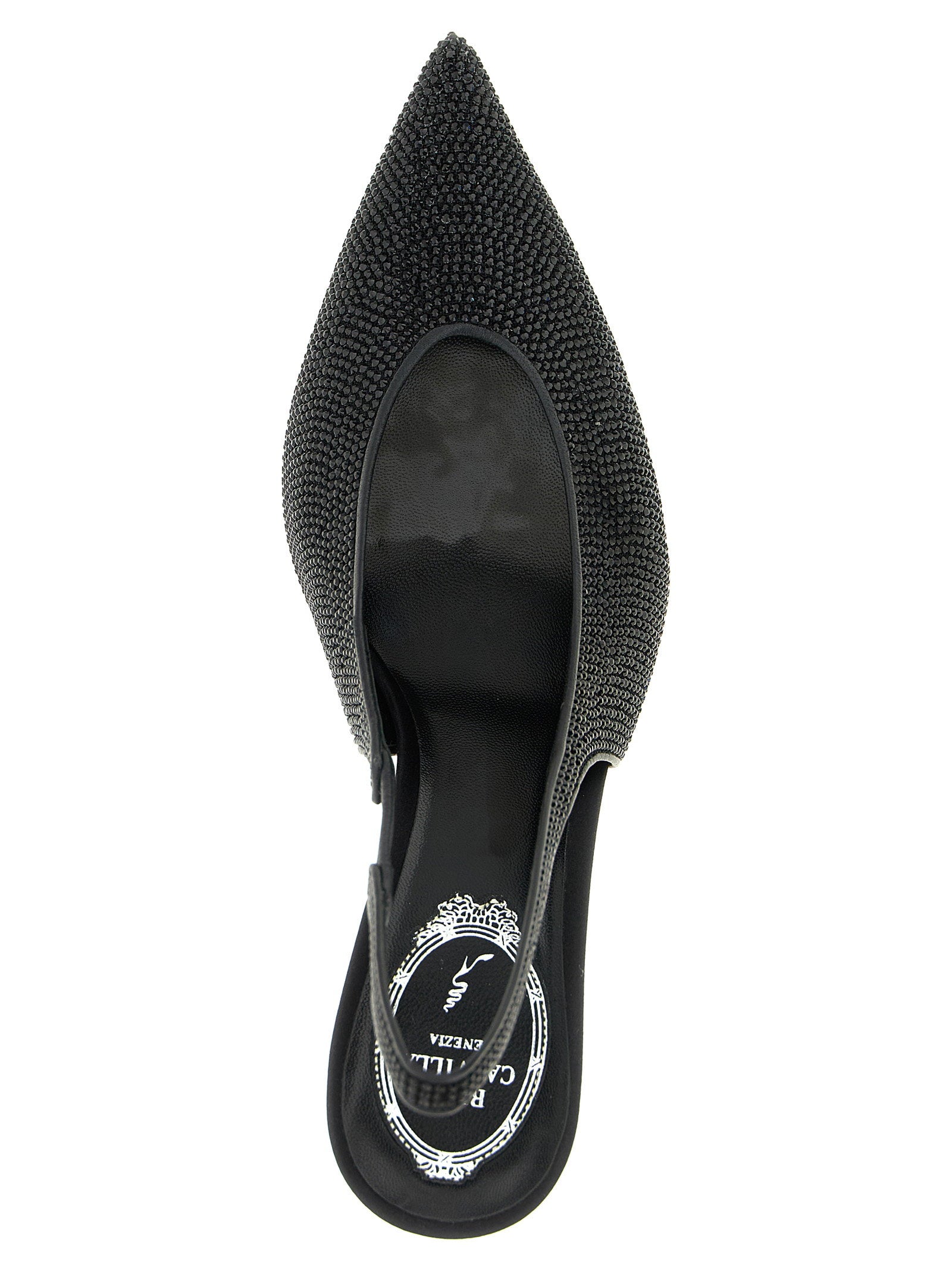 René Caovilla Jinny Slingback – 100% glass stone - view 4