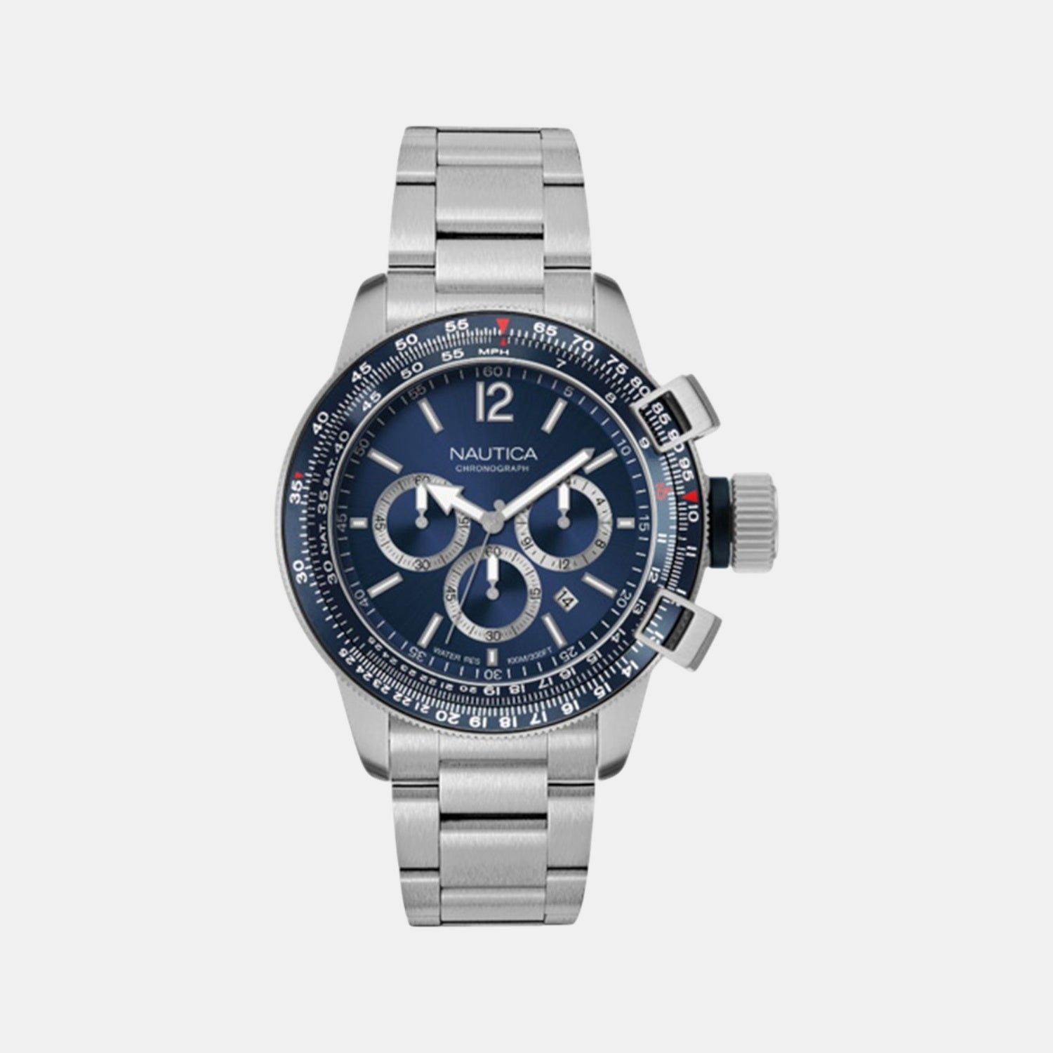 Nautica Bfc Men Quartz Blue Dial Analog Stainless Steel Watch NAPBFCF02