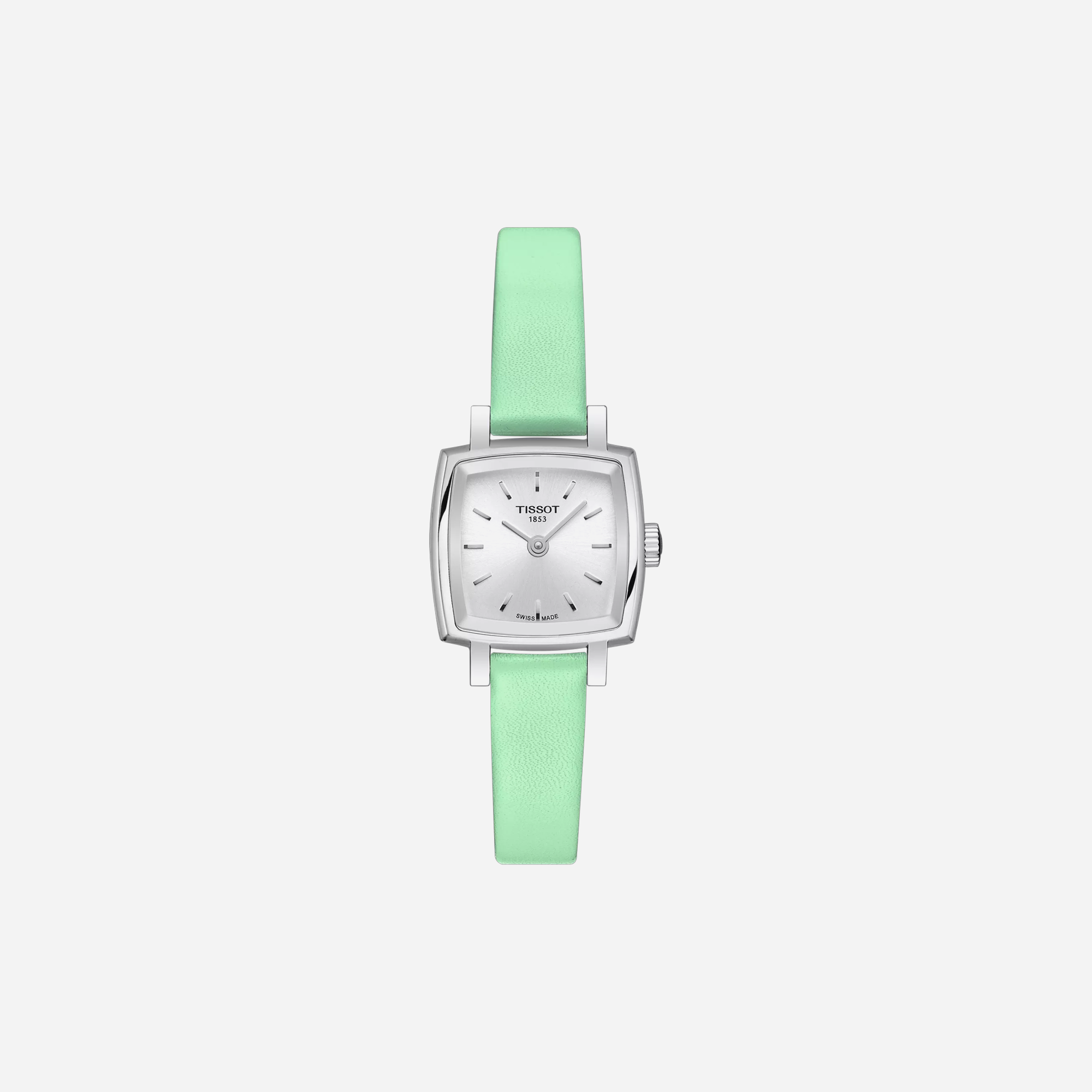 Tissot Lovely Square Silver Dial Leather Strap 20mm