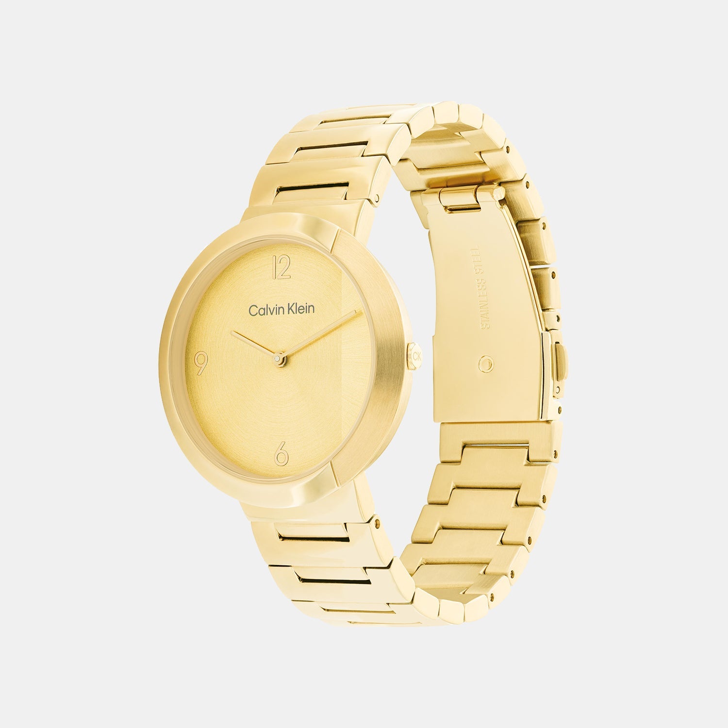 Calvin Klein Ck Eccentric Unisex Quartz Gold Dial Analog Stainless Steel Watch 25200290 - view 2