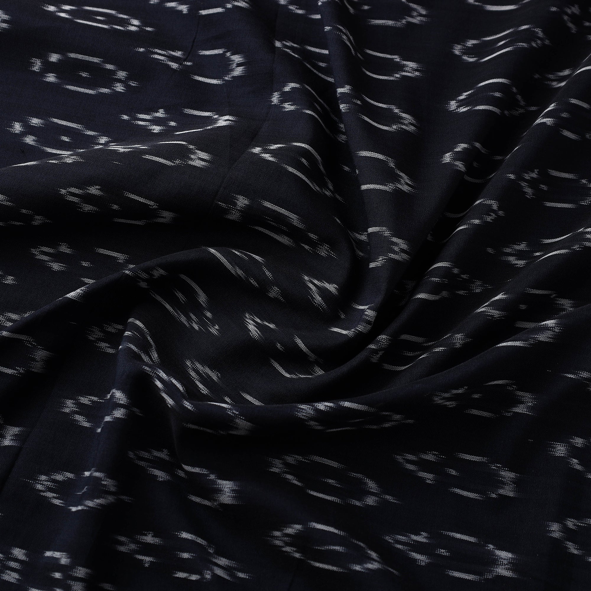 SOUTH KARGHA Black - Mercerised Cotton Pochampally Ikat Fabric 19 - view 3