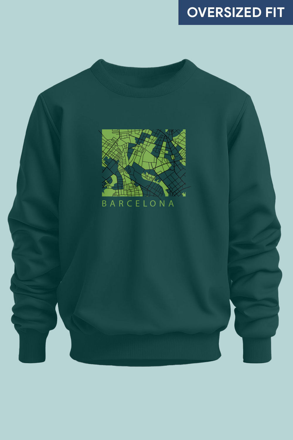 Verdigris blue hoodies – MDS Barcelona – Verdigris Blue
