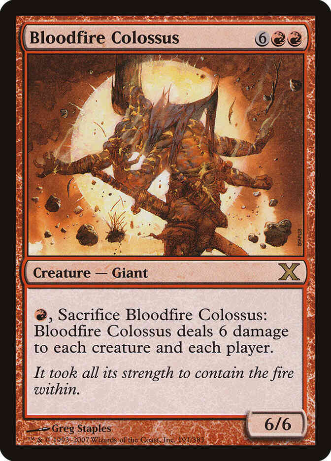 Bloodfire colossus 191 – Magic Bloodfire Colossus [191] [Tenth Edition] [Non-Foil]