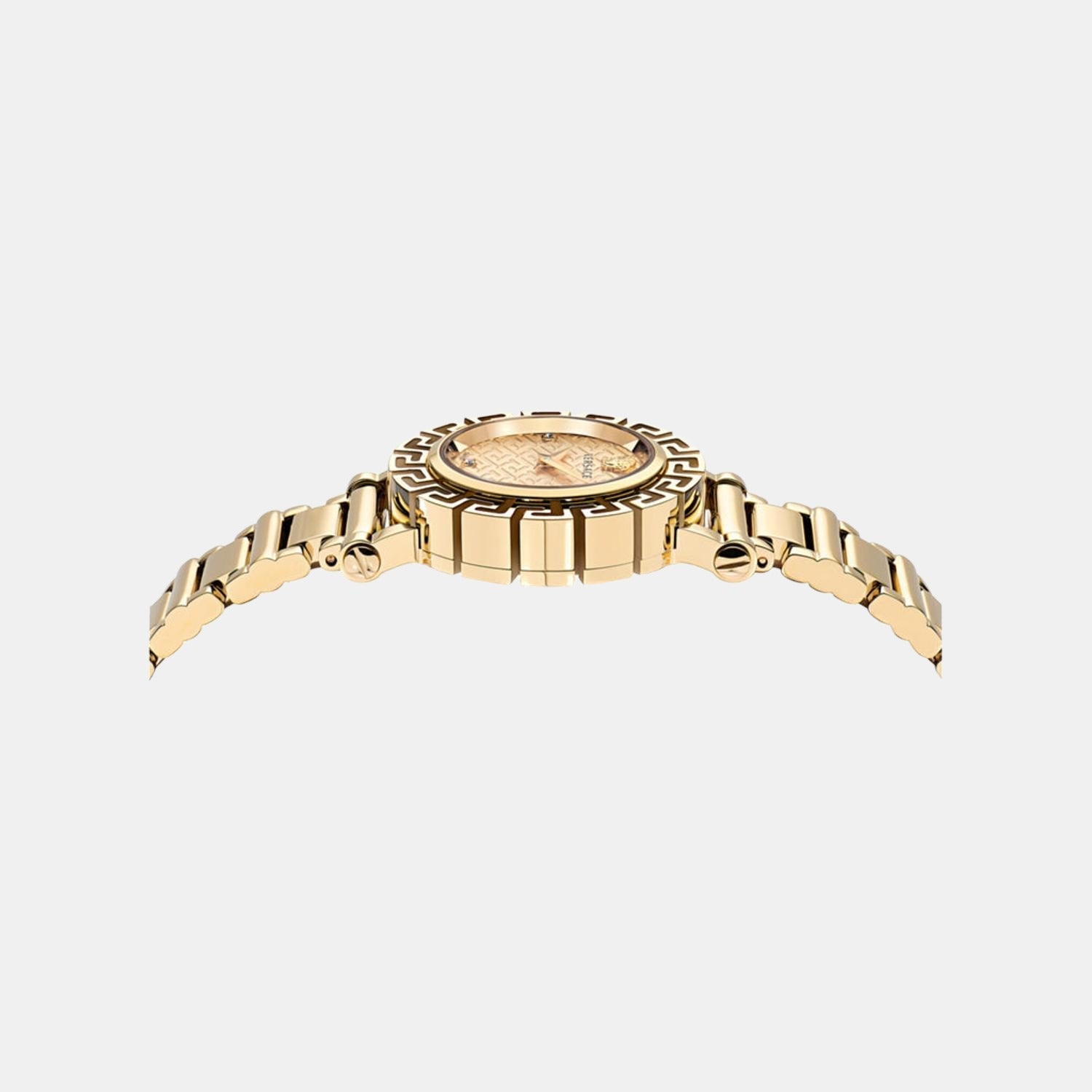 Versace Greca Glam Women Quartz Gold Dial Analog Stainless Steel Watch VE2Q00422 - view 2