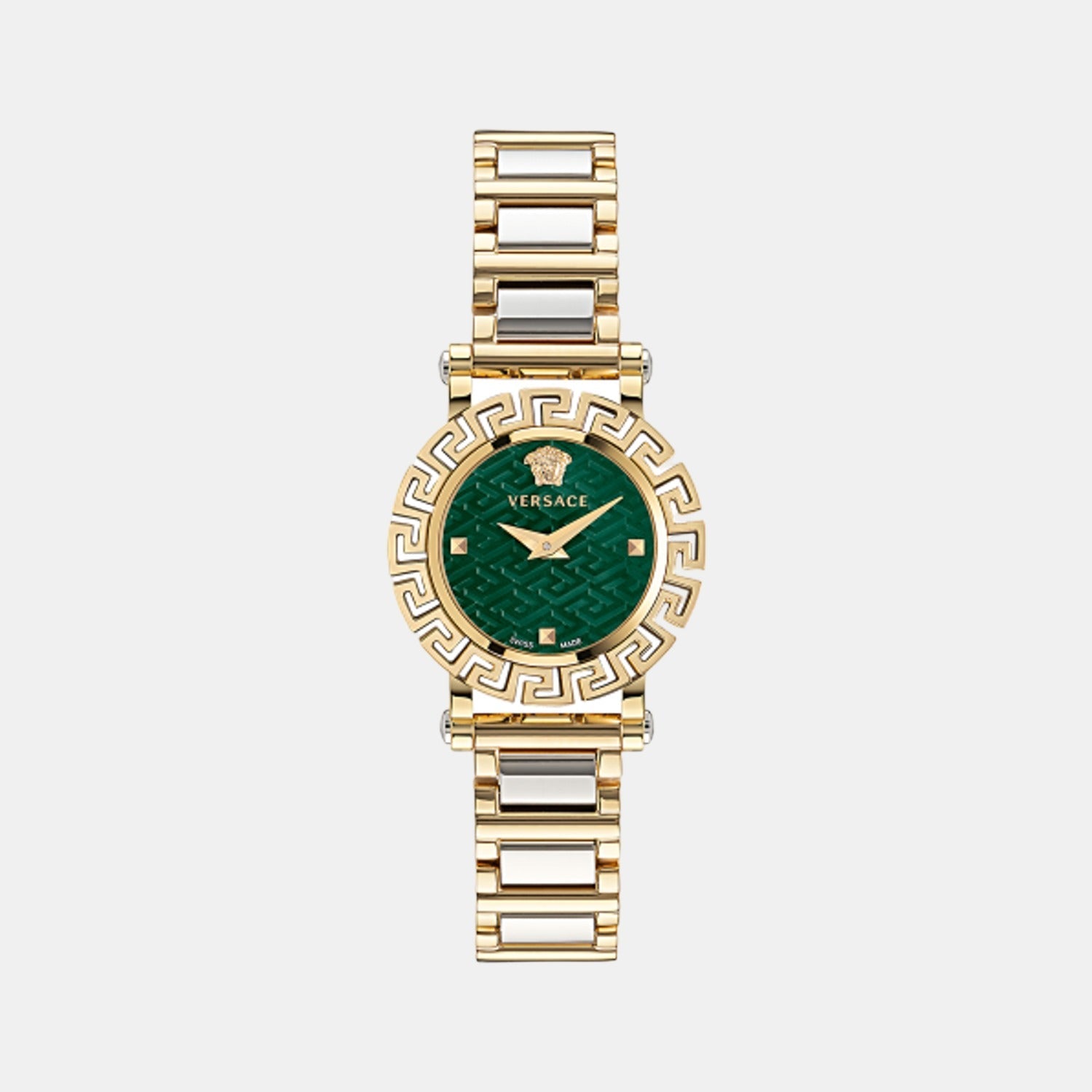 Versace Greca Women Quartz Green Dial Analog Stainless Steel Watch VE2Q00622