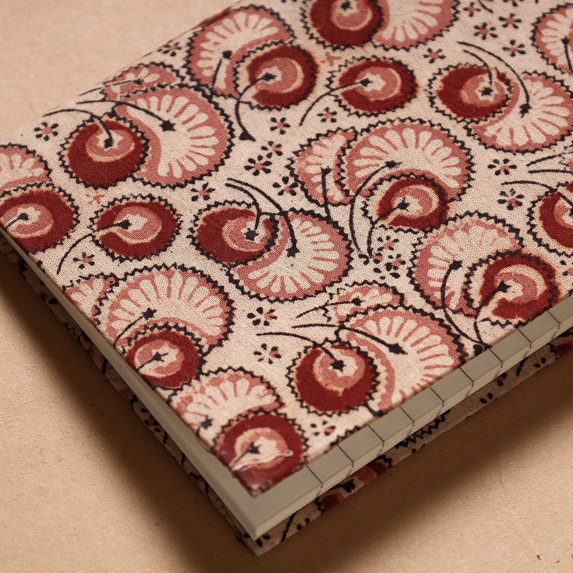 BINDAAS UNLIMITED Beige - Kalamkari Fabric Cover Handmade Paper Notebook (7 x 5 in) - view 2