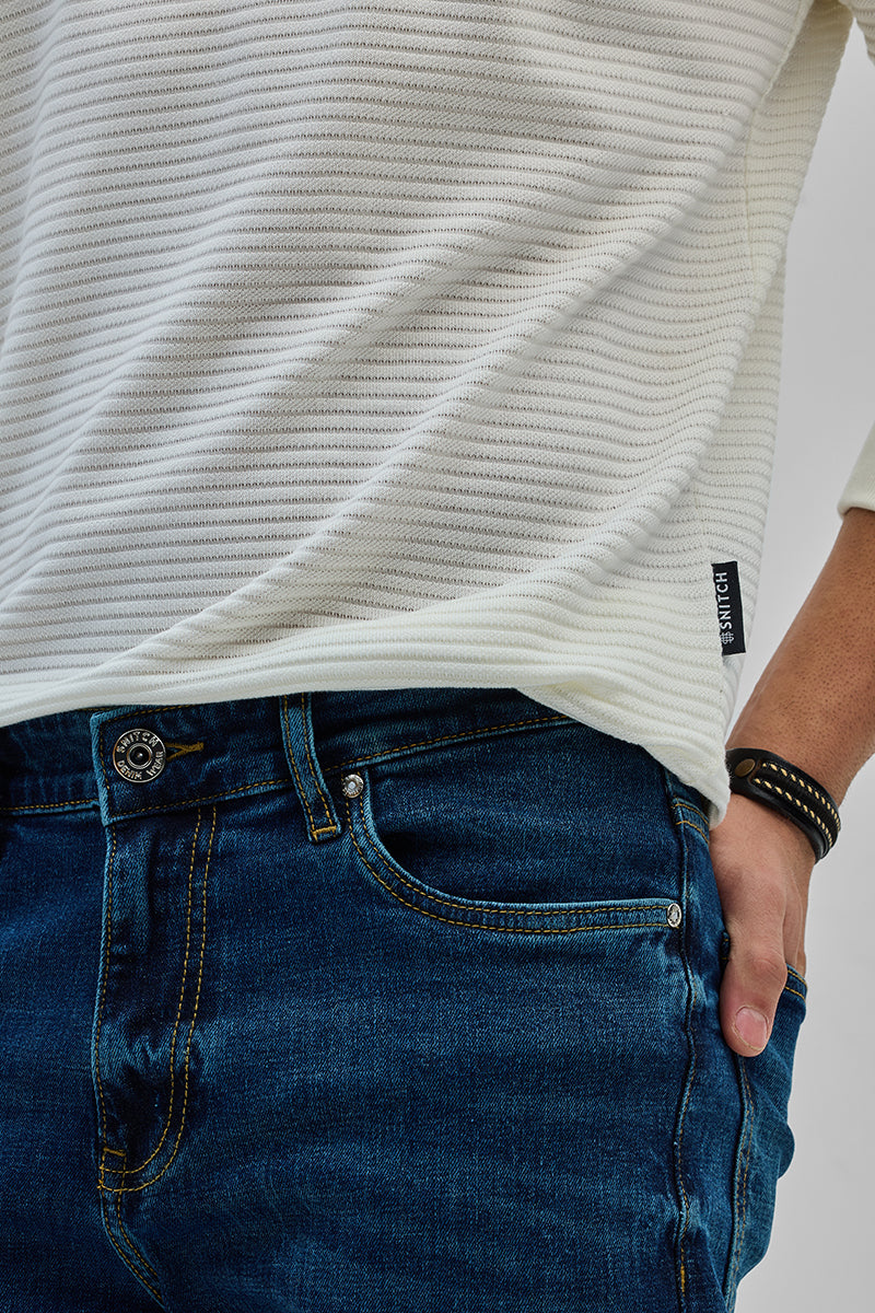 SNITCH White Textured Sweatshirt - view 6