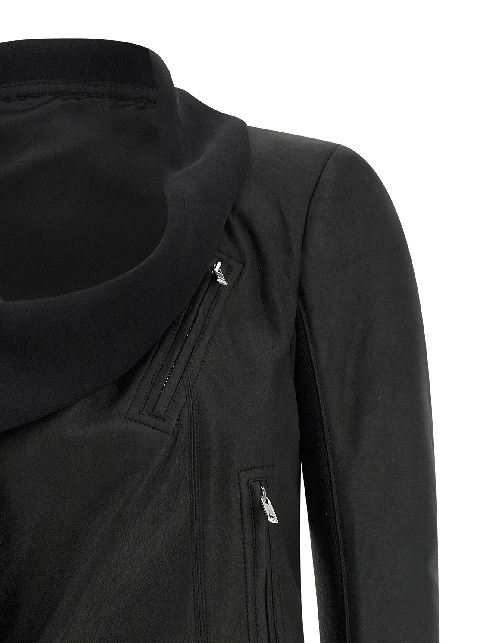 Rick Owens Scarf Biker Jacket - view 3