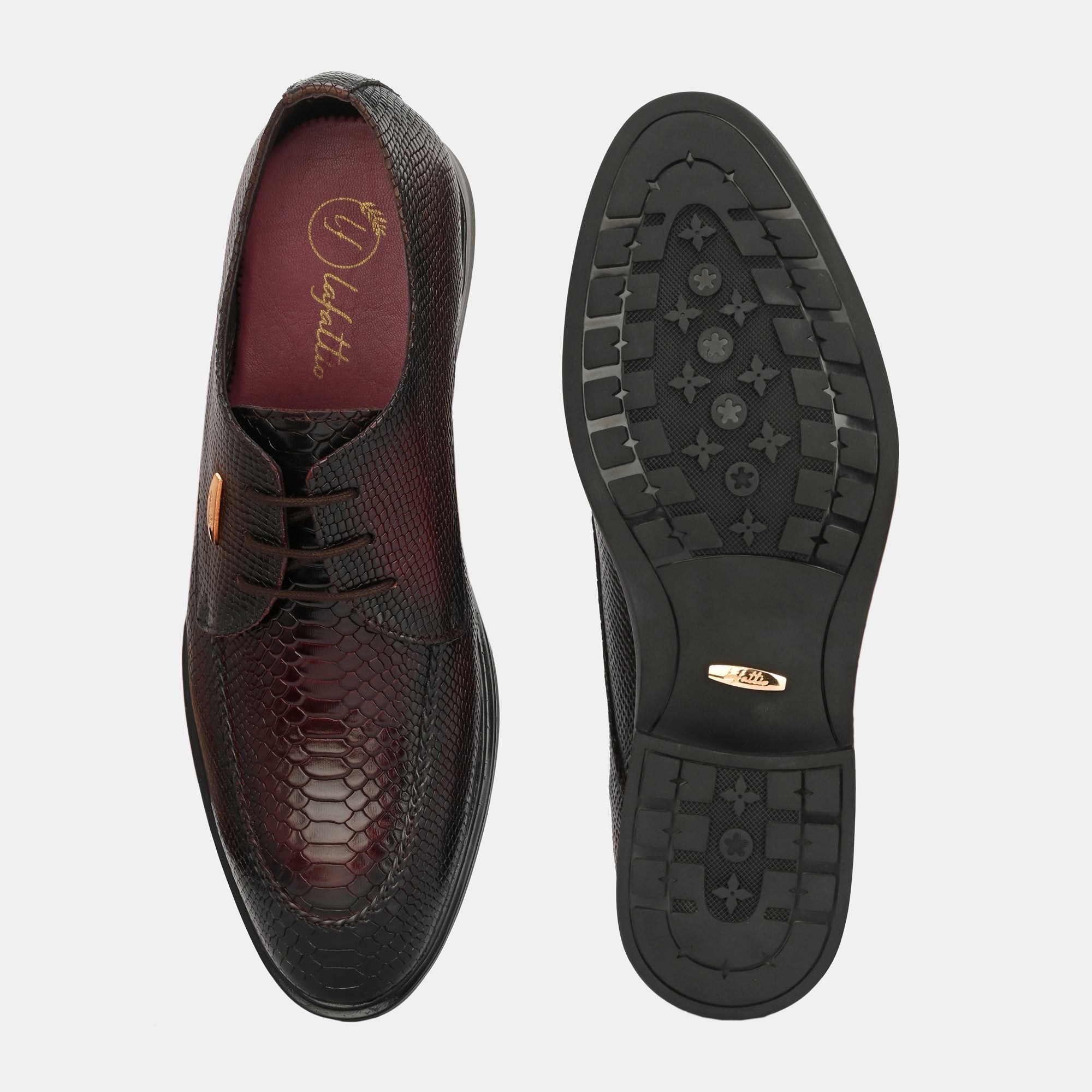 Cherry Textured Lace-Up Shoes by Lafattio - view 7