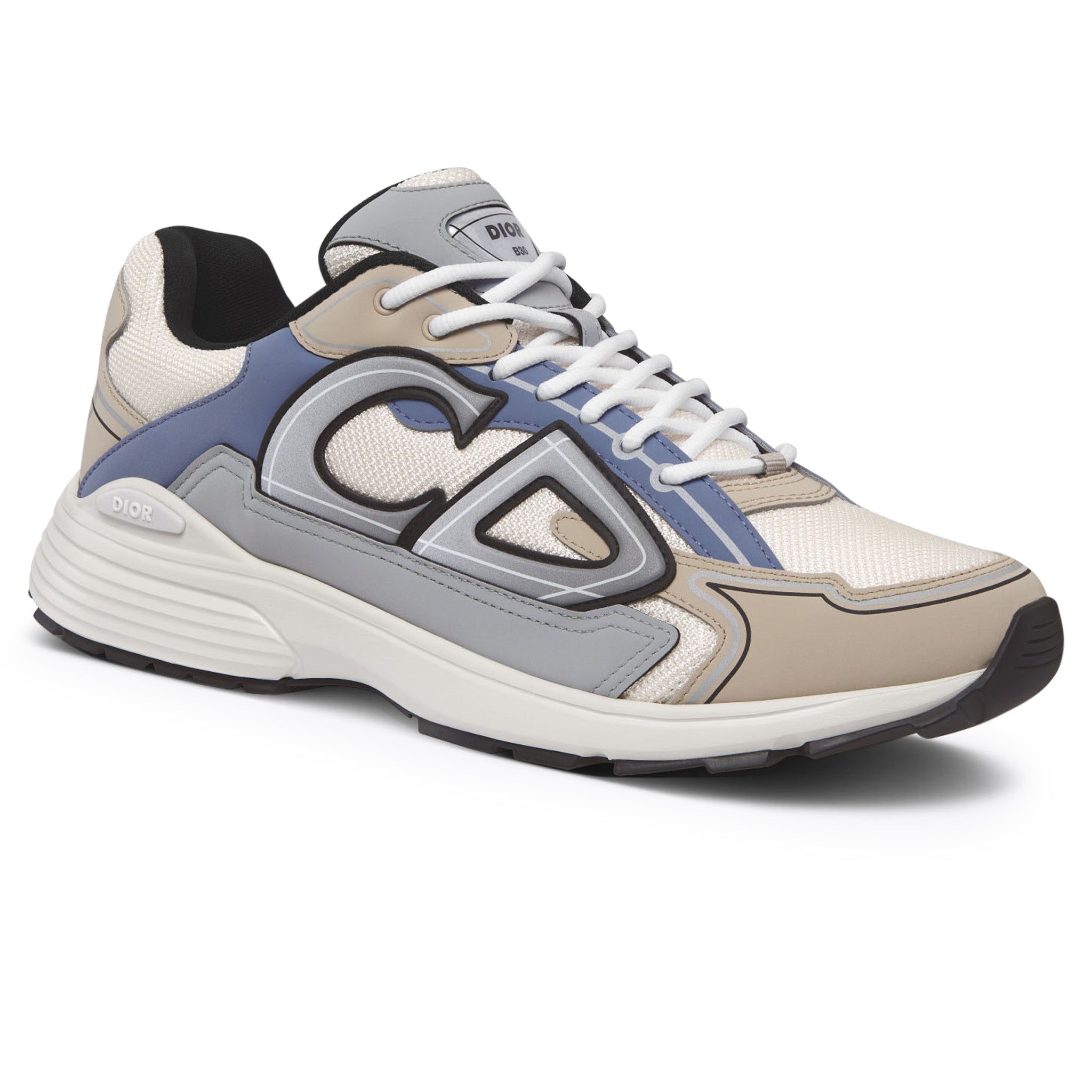 Dior B30 Cream Beige Blue Grey Trainer - view 2