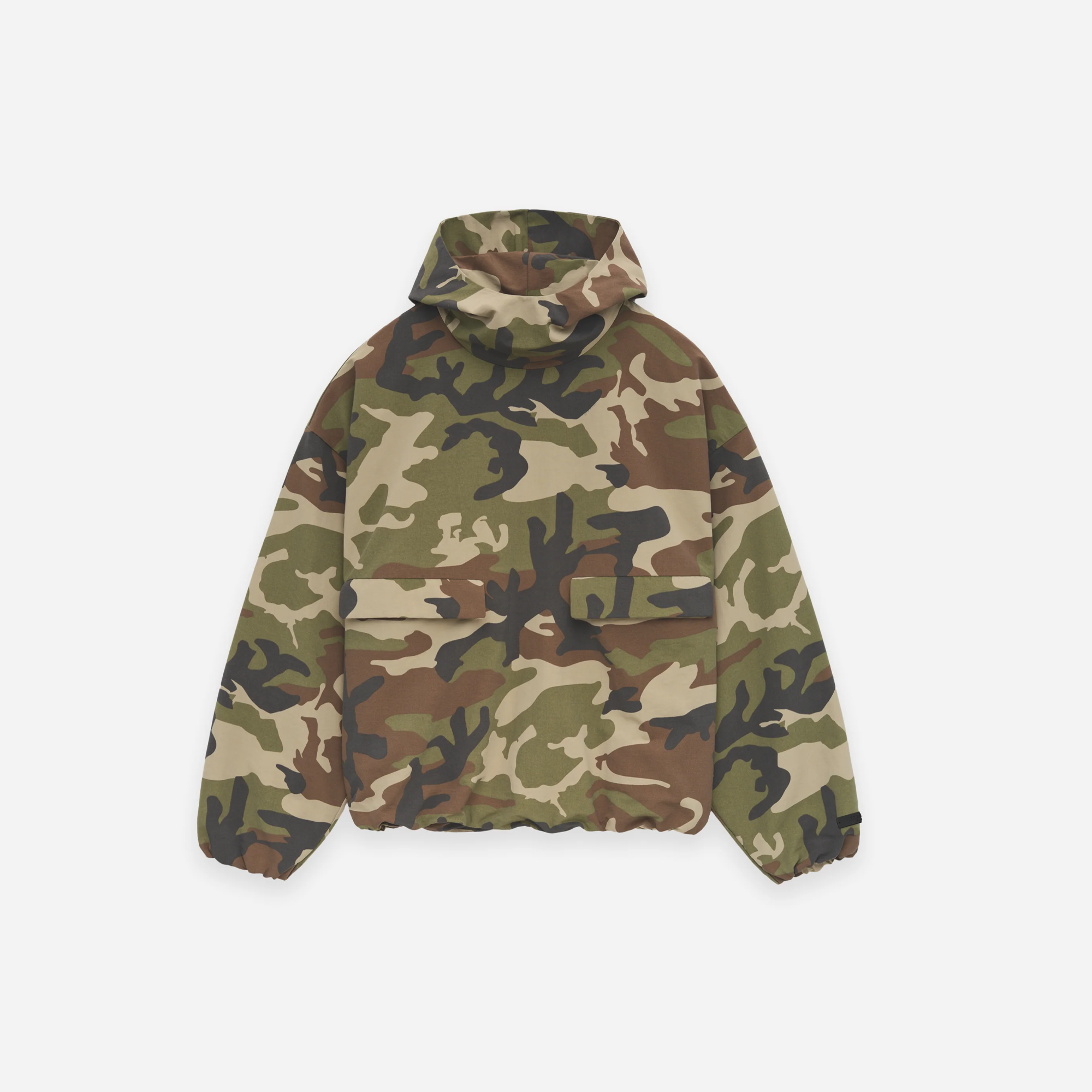 Fear Of God Essentials SS25 Military Nylon Hooded Anorak Woodland Camo