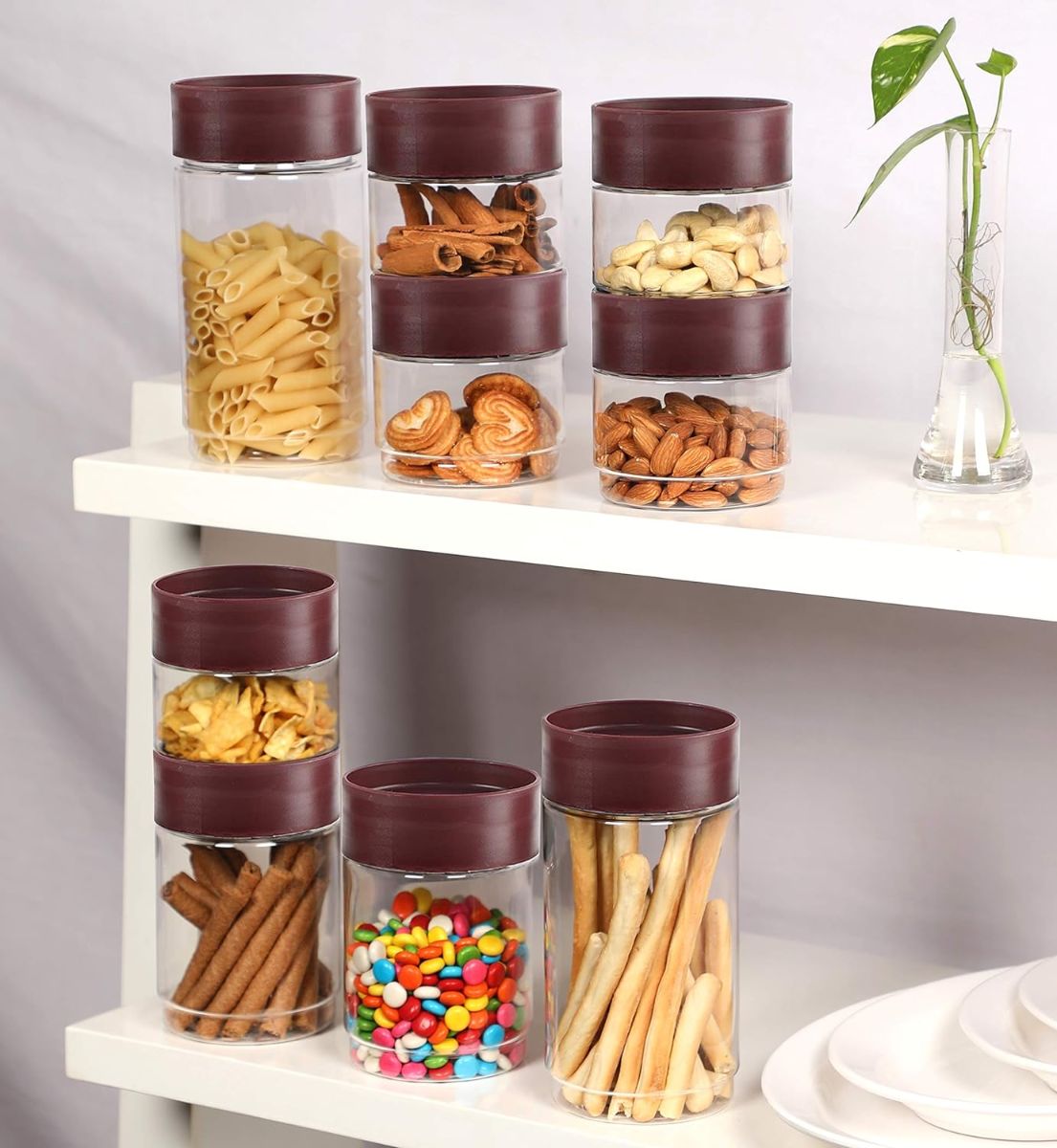 Cello Modustack PET Container, Set of 9, Assorted Size - view 2