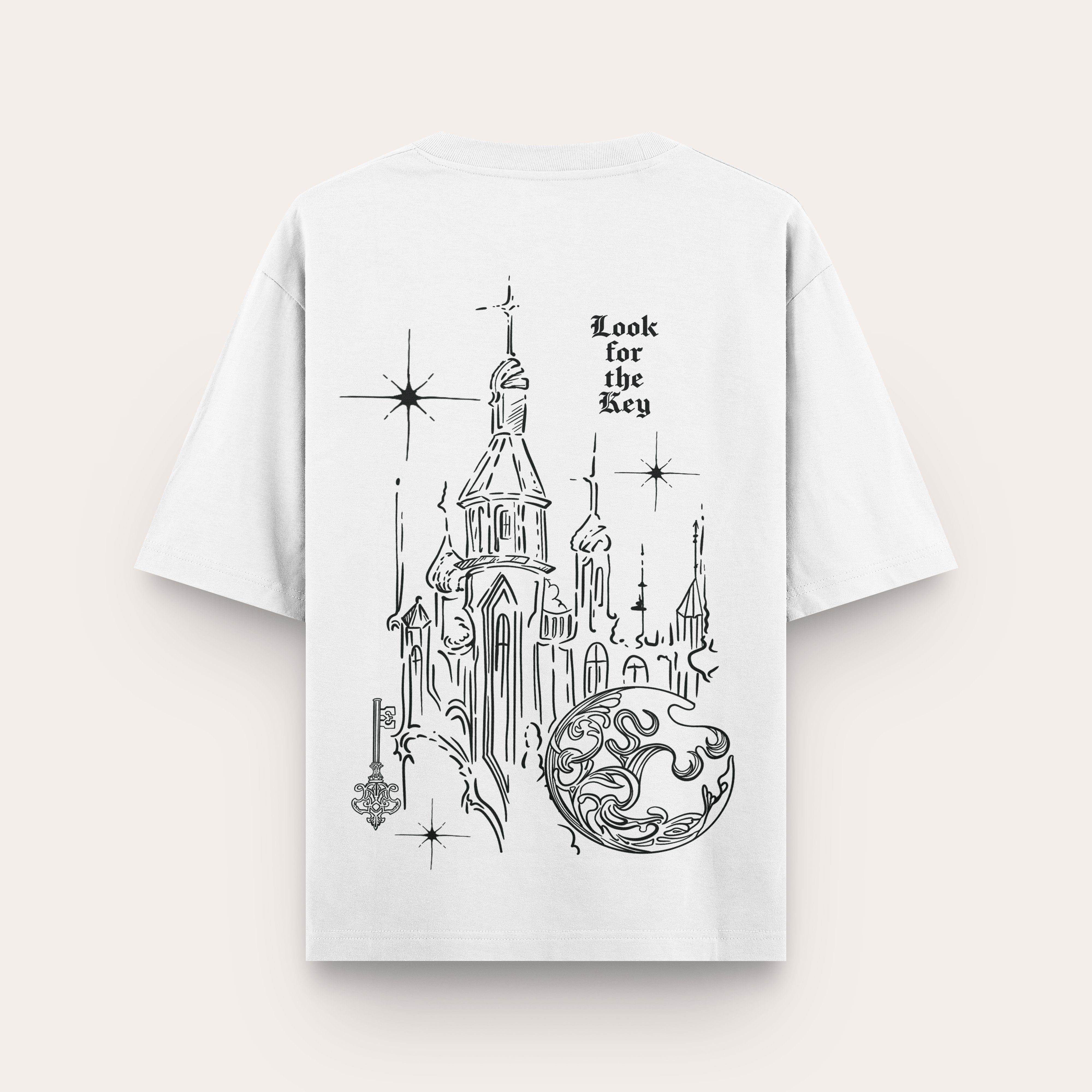 Moondust Puzzled Utopia White Oversize T-shirt