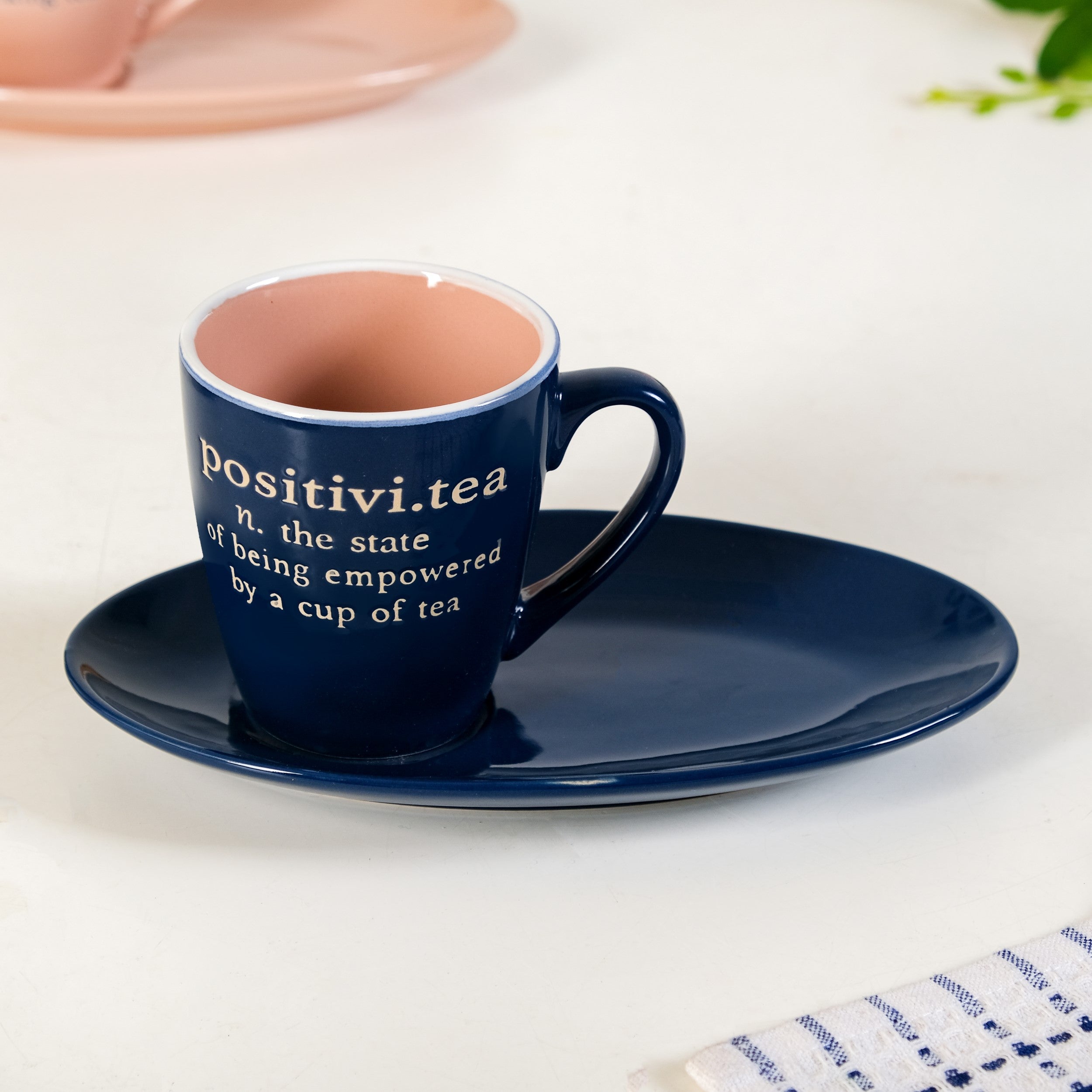 Nestasia Quote Mugs Gift Set With 4 Cups 4 Saucers 250ml - view 6