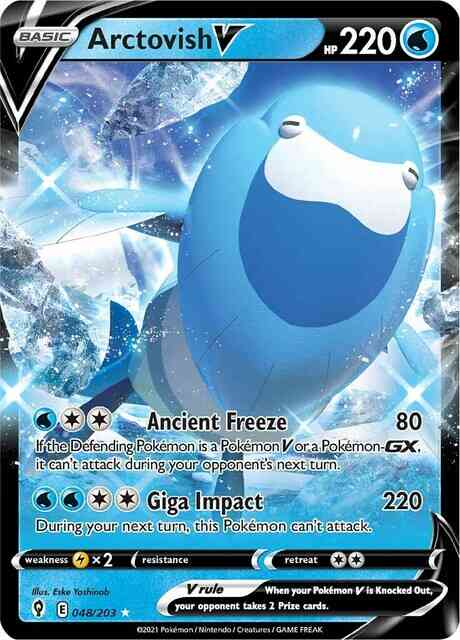 Pokémon Arctovish V - 048/203 - Rare Holo V [swsh7-048] [Ultra]