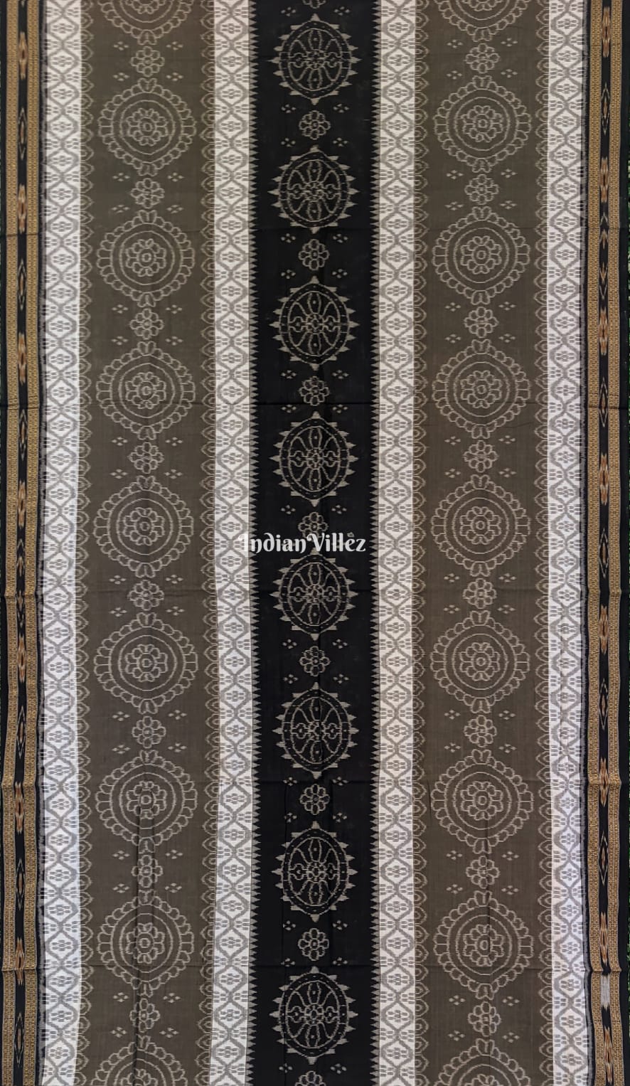IndianVillèz Multicolored Sambalpuri Ikat Maniabandha Cotton Saree - view 2