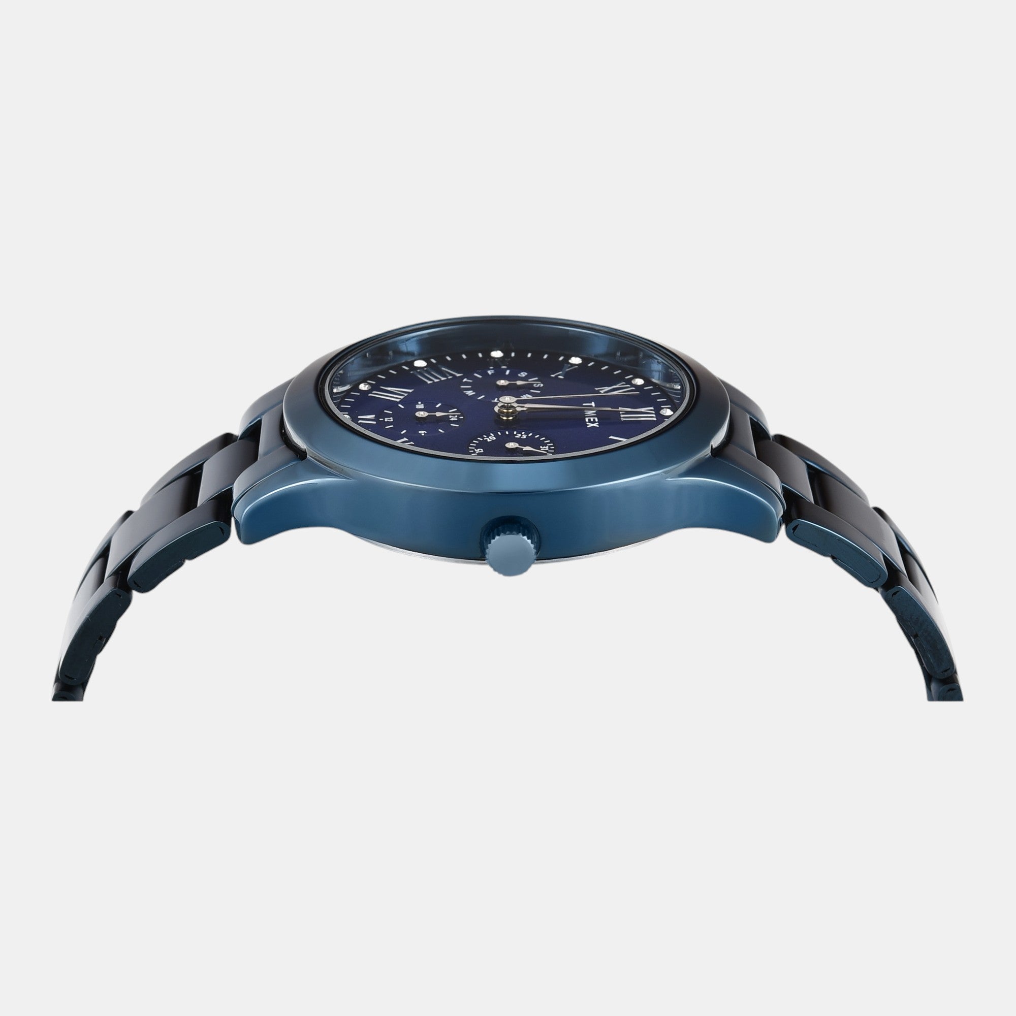 Timex Fashion Women Quartz Blue Dial Multi-Function Stainless Steel Watch TW000Q819 - view 3