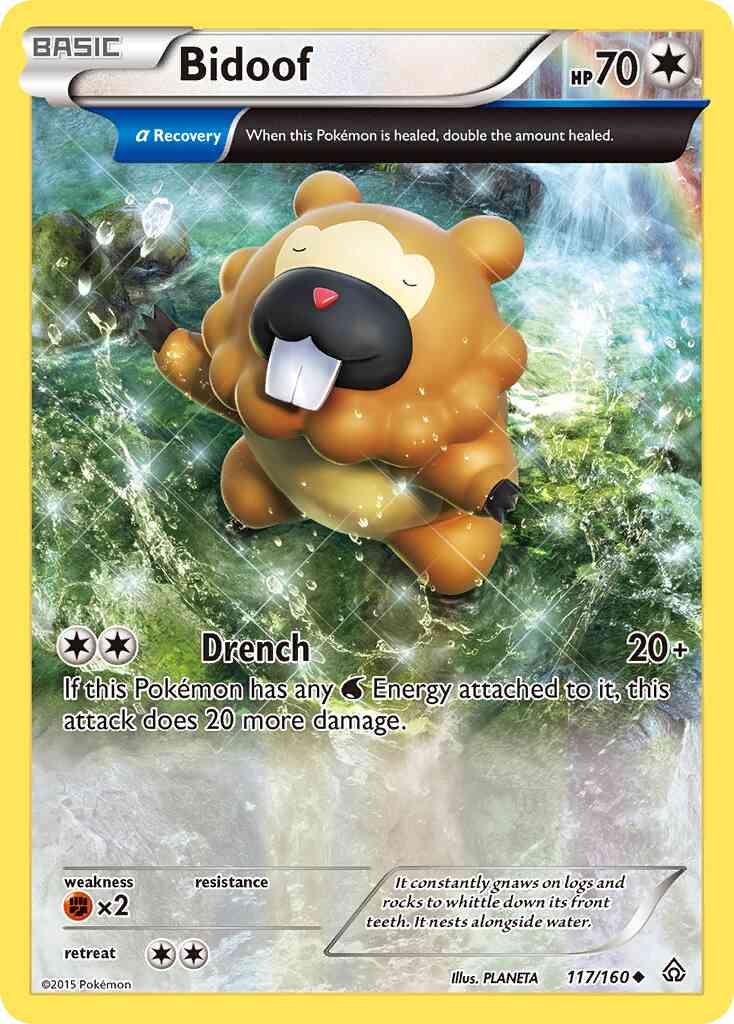 Uncommon xy5-117 reverse – Pokémon Bidoof - 117/160 - Uncommon [xy5-117] [Reverse Holo]