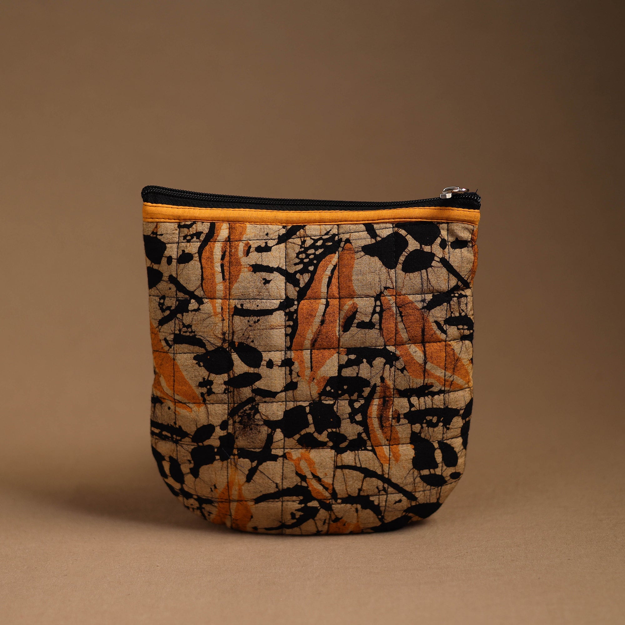 NOORI BAZAR Brown - Handmade Quilted Cotton Utility Pouch 07
