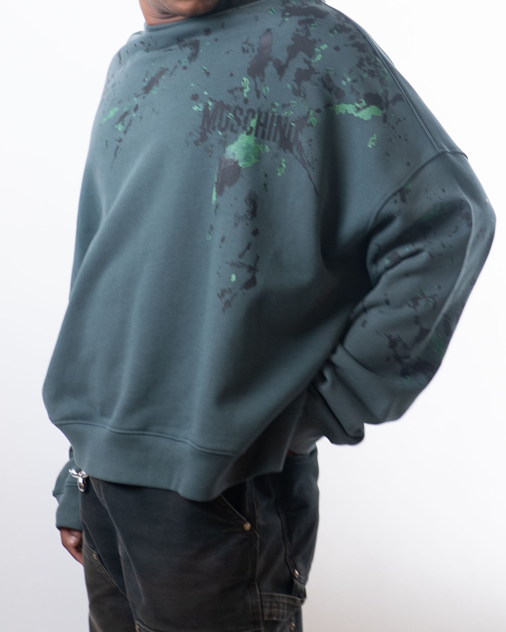 Moschino Paint Splatter Crewneck Sweatshirt - view 2