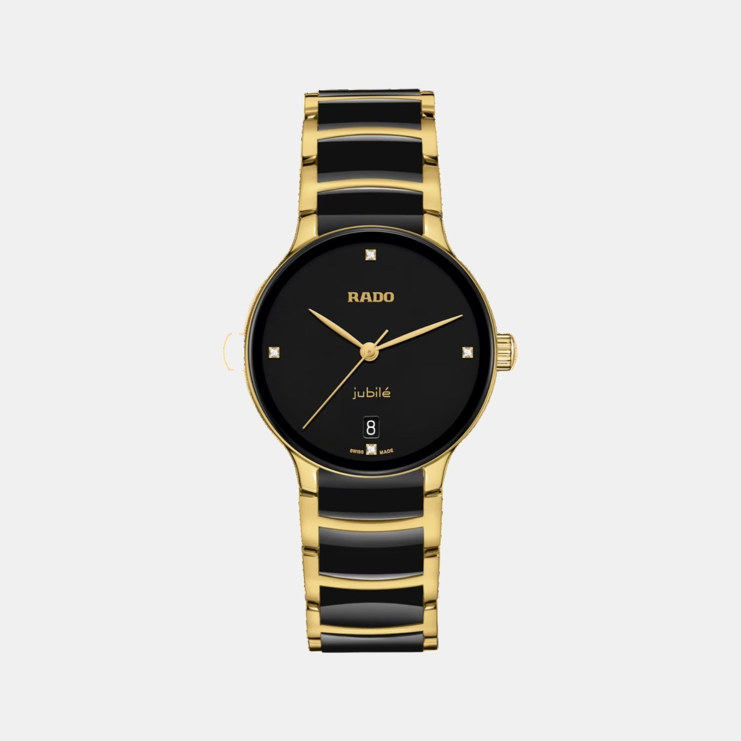 Rado Centrix Women Quartz Black Dial Analog Ceramic Watch R30039712