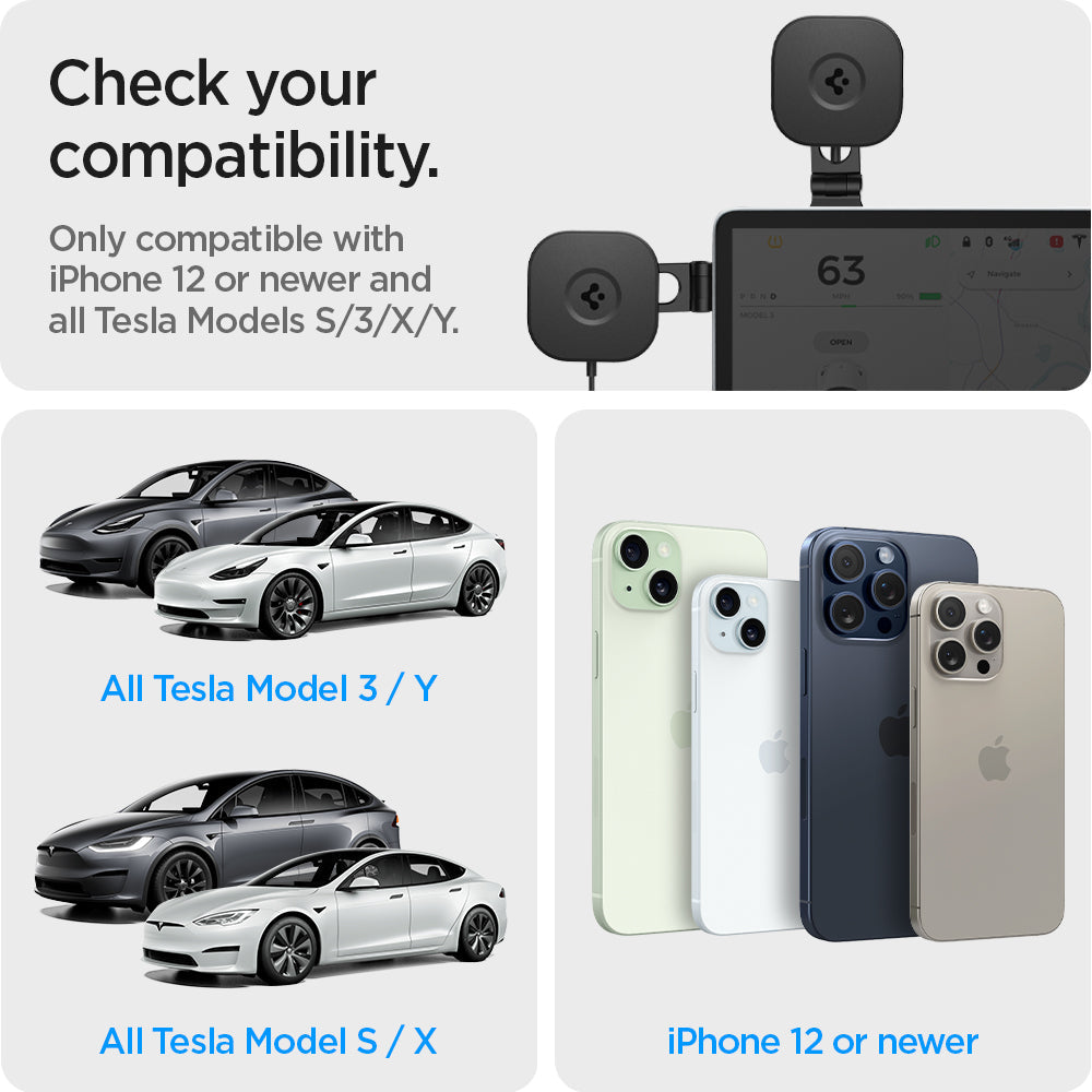 Power Tesla Models - OneTap Pro Screen Car Mount | ITT90W-3 (MagFit) - view 15