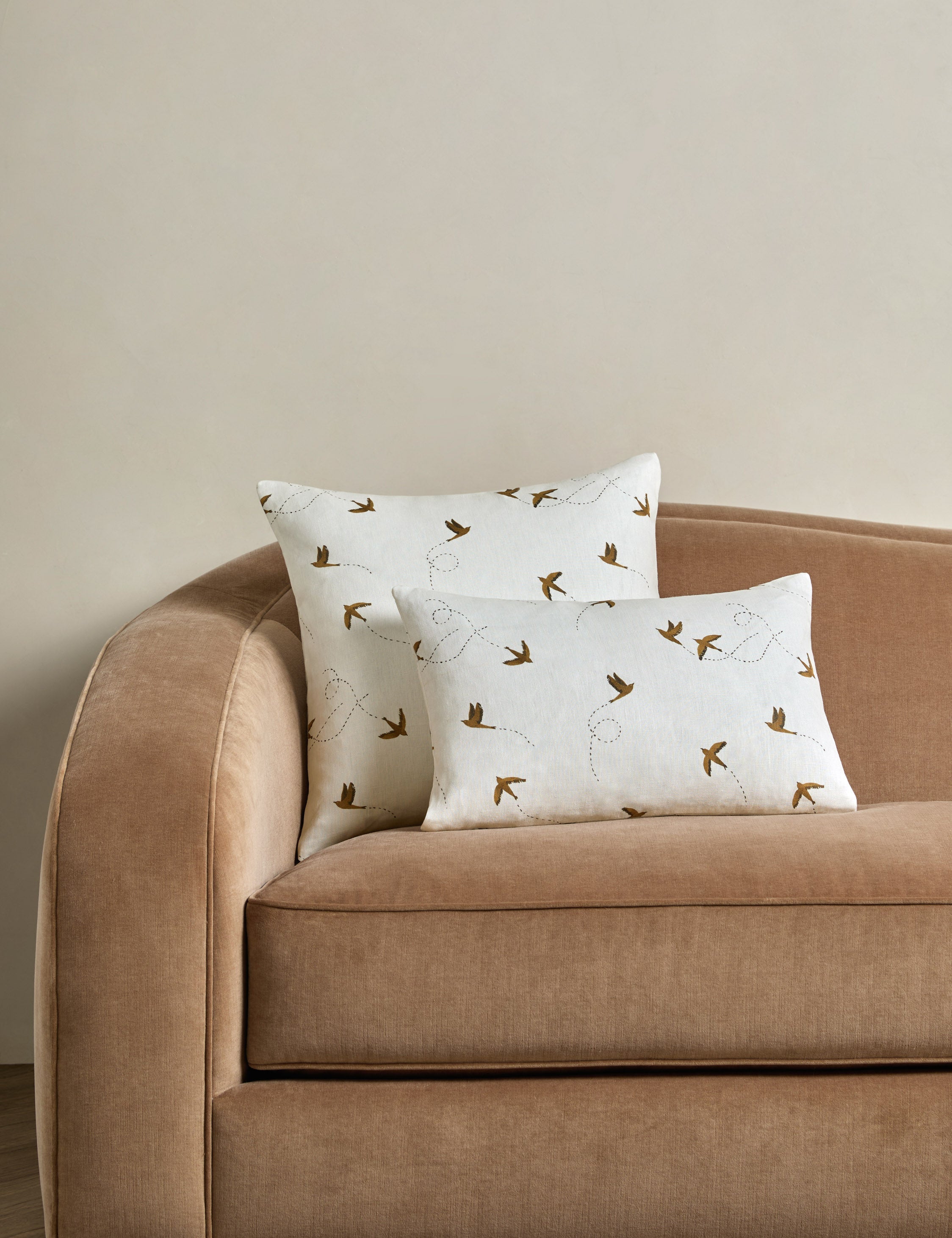 Lulu and Georgia Sparrow Linen Pillow by Rylee + Cru